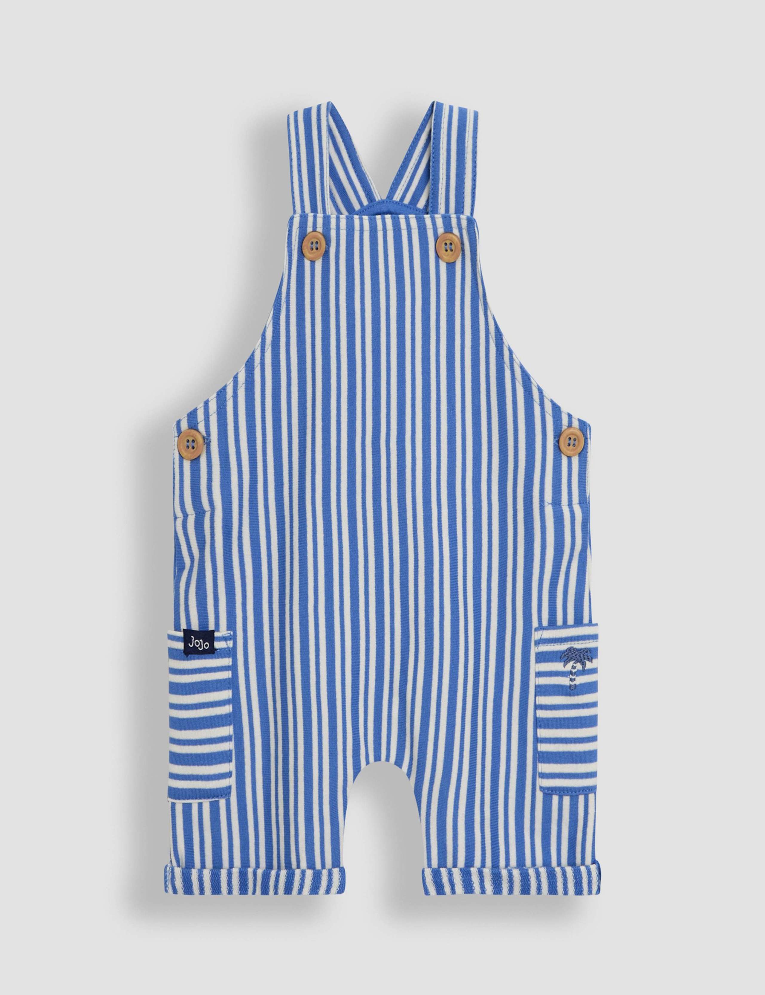 3 Piece Pure Cotton Dungaree Outfit (0-24 Mths) 3 of 8