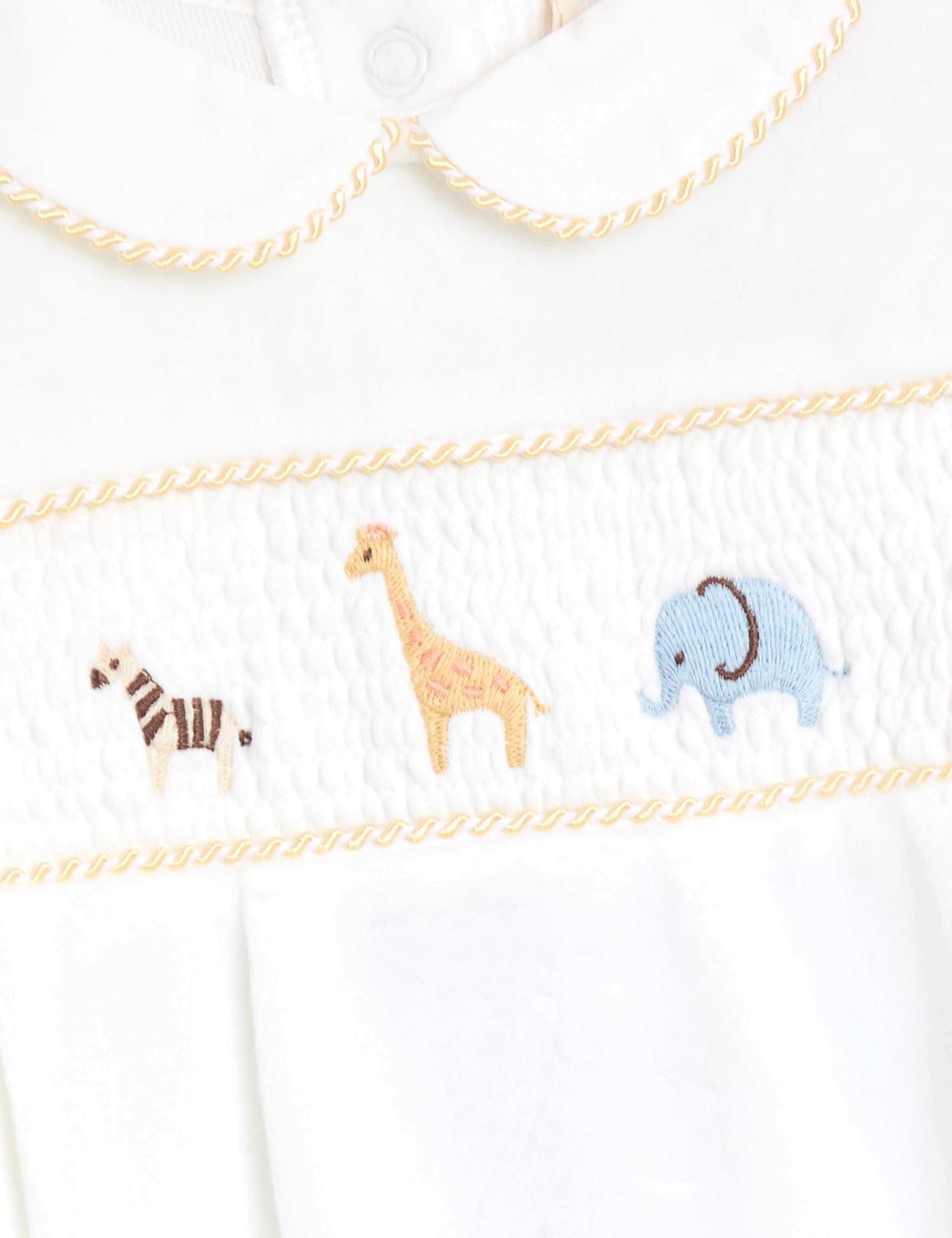 Cotton Rich Velour Safari Sleepsuit (0-9 Months) 2 of 3