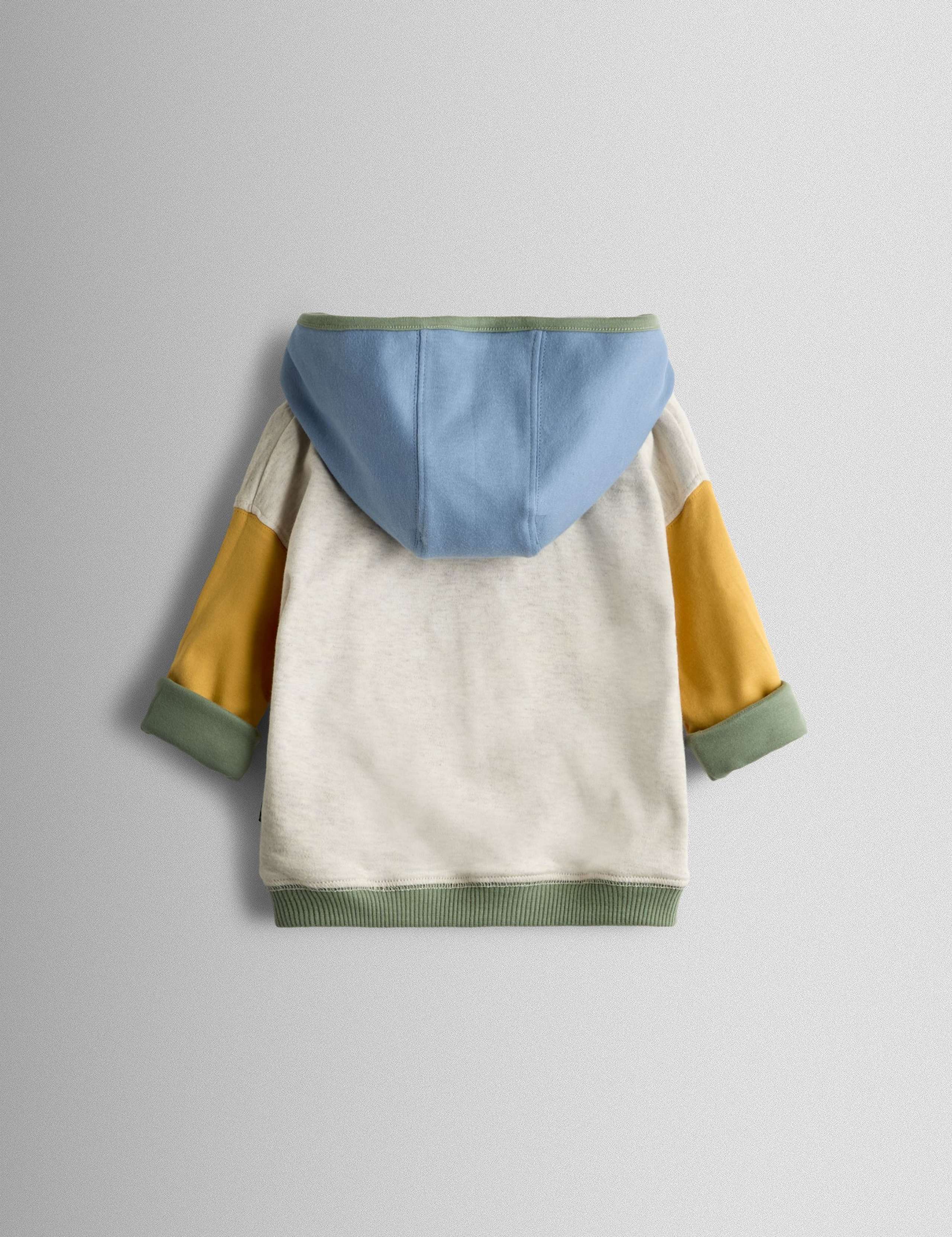 Pure Cotton Bouclé Dino Reversible Hoodie (6 Mths - 6 Yrs) 6 of 10