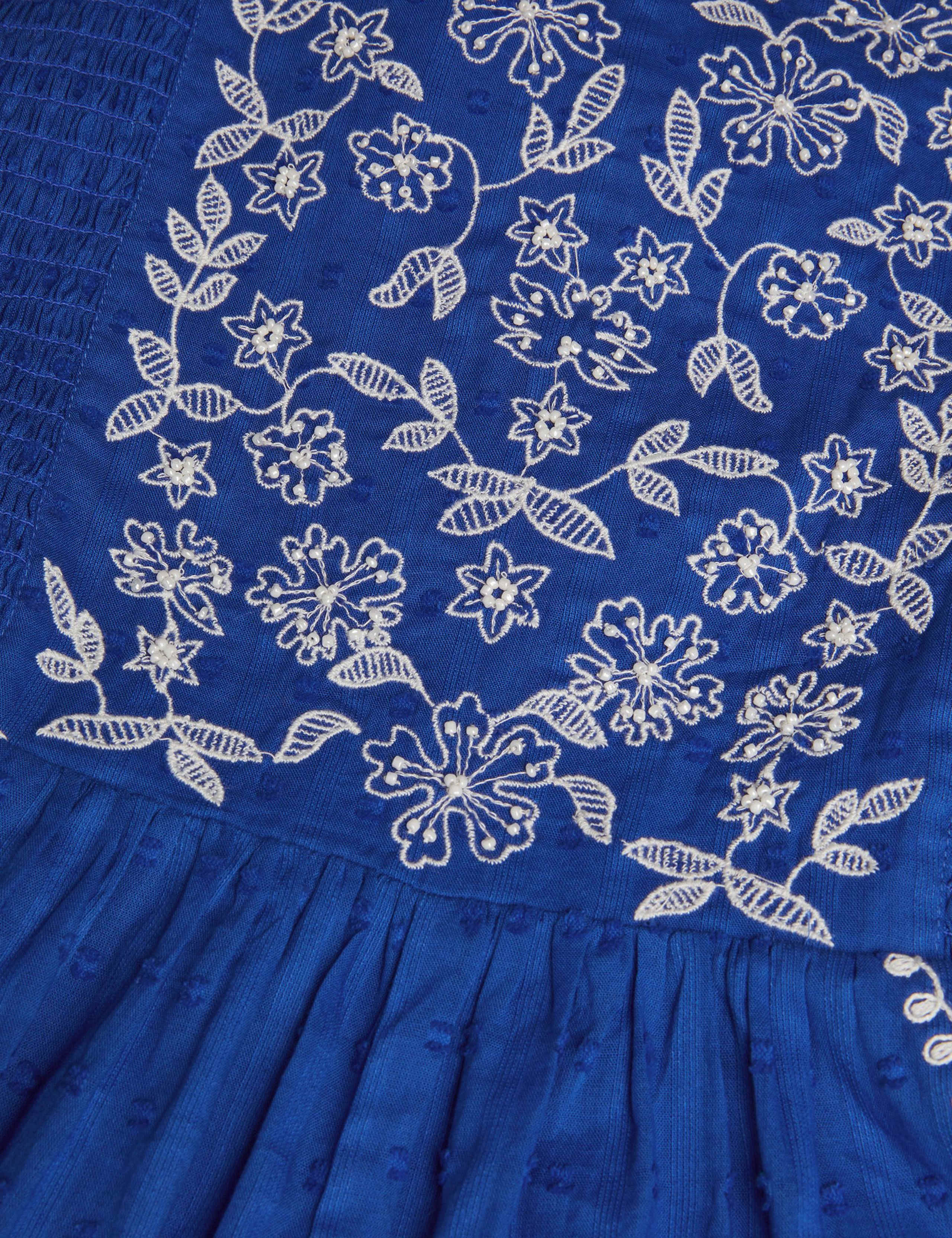 Pure Cotton Embroidered Playsuit (7-15 Yrs) 3 of 3