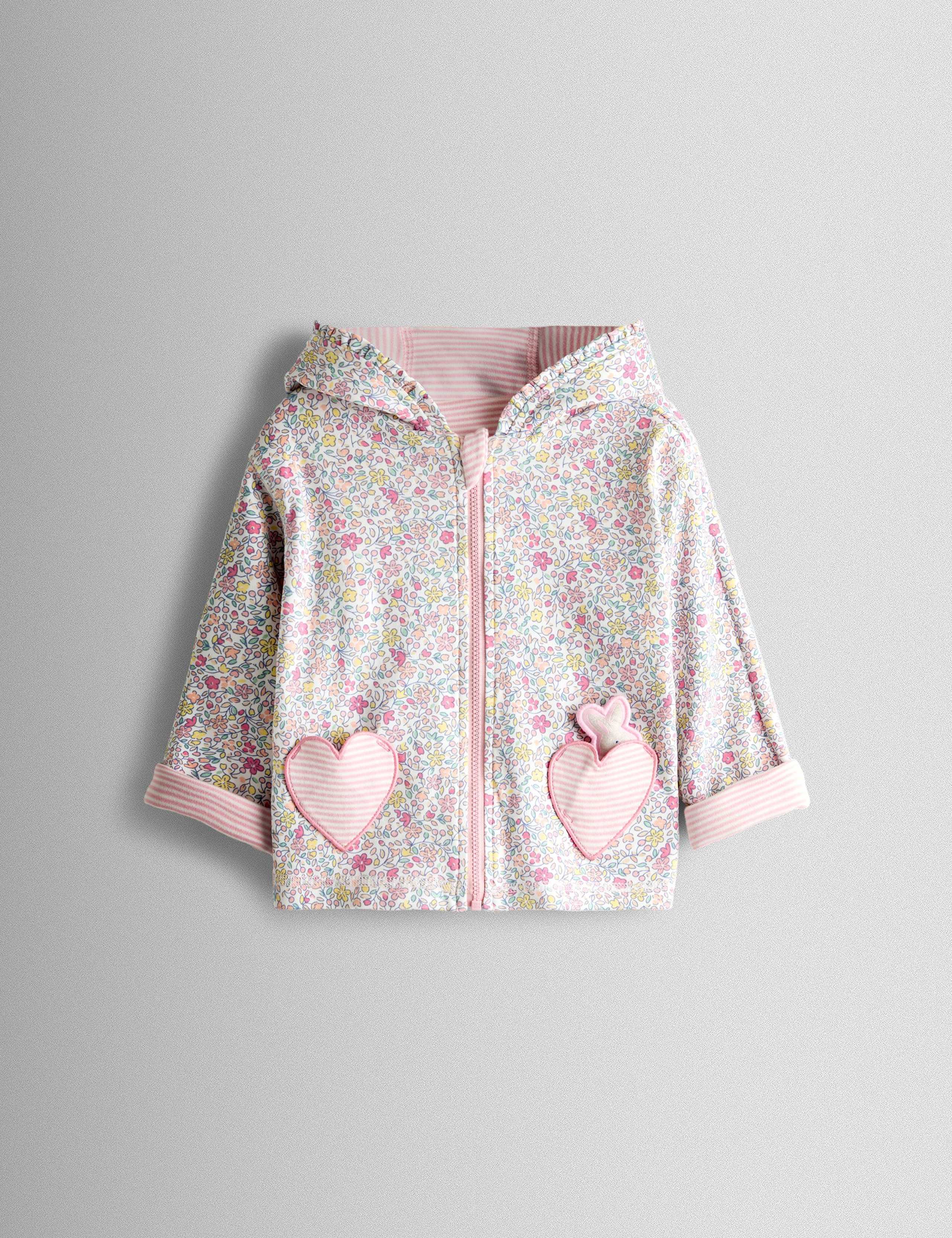 Pure Cotton Reversible Floral Bunny Hoodie (6 Mths - 7 Yrs) 4 of 9