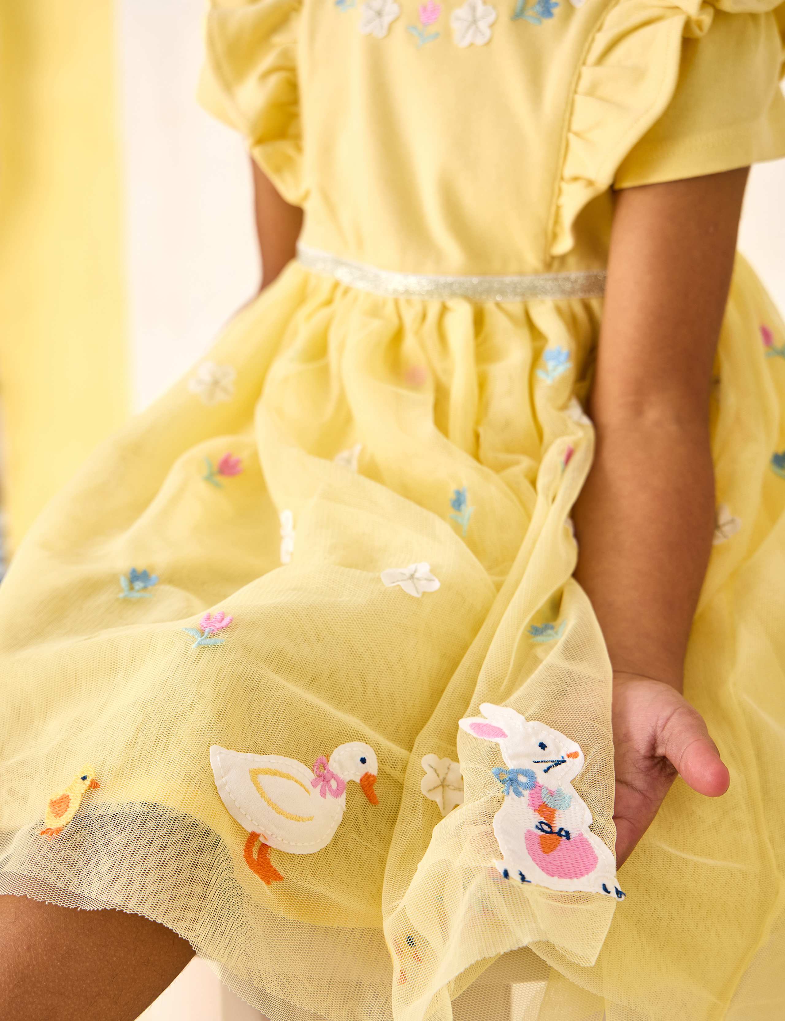 Cotton Rich Easter Applique Tulle Party Dress (6 Mths-7 Yrs) 4 of 4