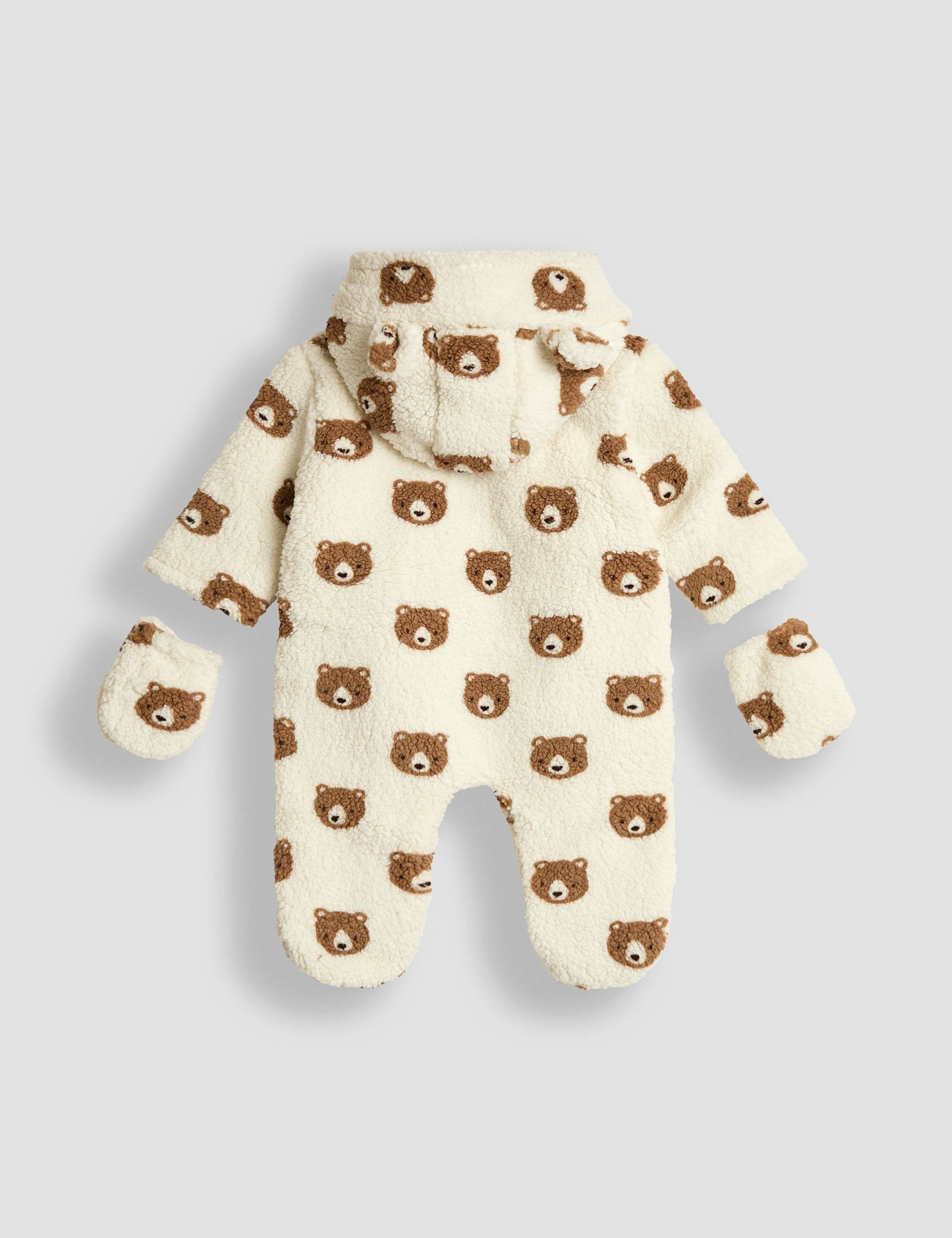 Bear Print Zip Pramsuit (0-12 Months) 6 of 6