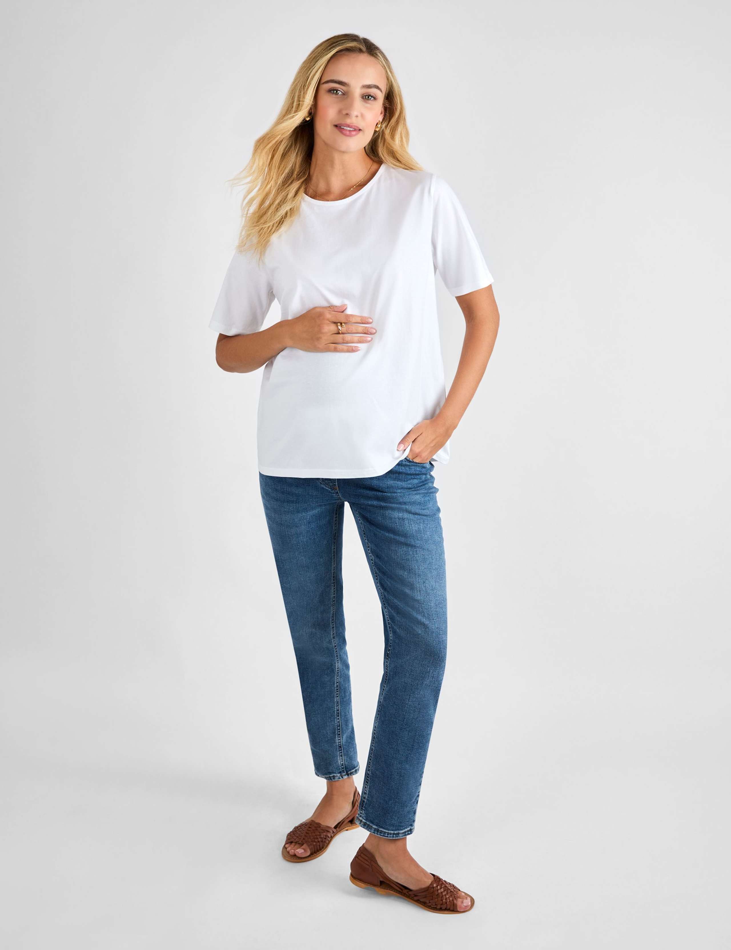 Pure Cotton Oversized Maternity T-Shirt 2 of 4