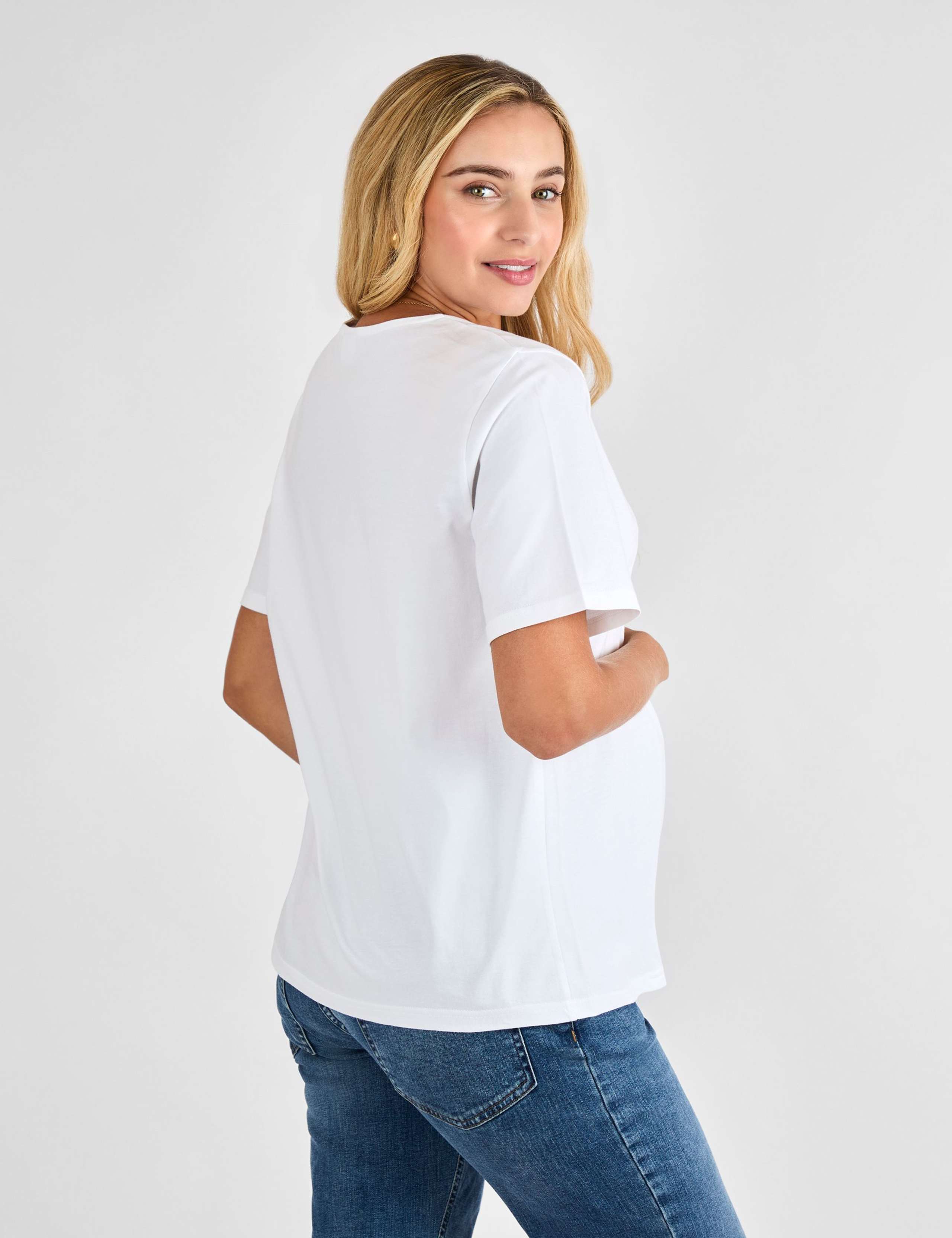Pure Cotton Oversized Maternity T-Shirt 3 of 4
