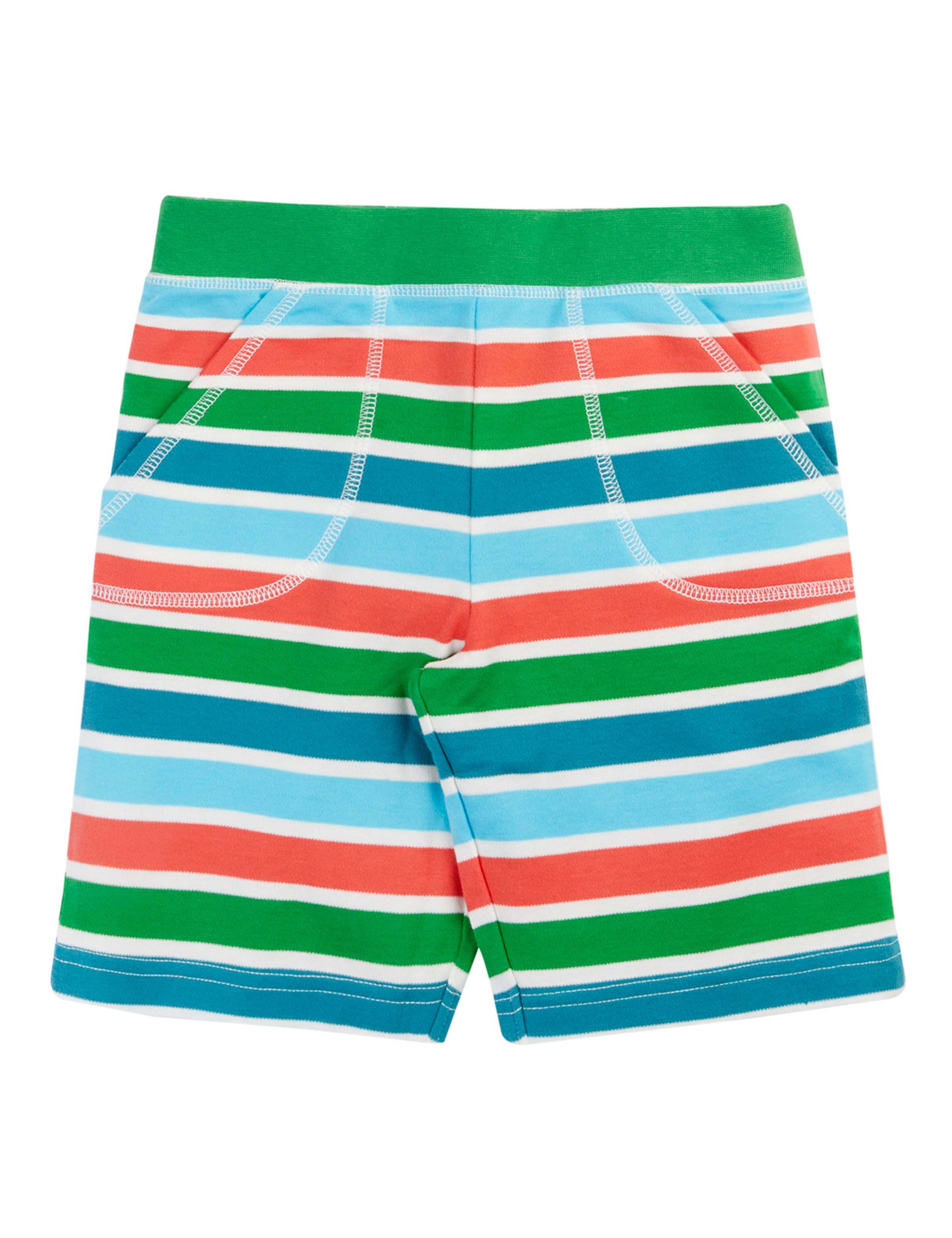 Pure Cotton Striped Shorts (1-12 Yrs) 1 of 5