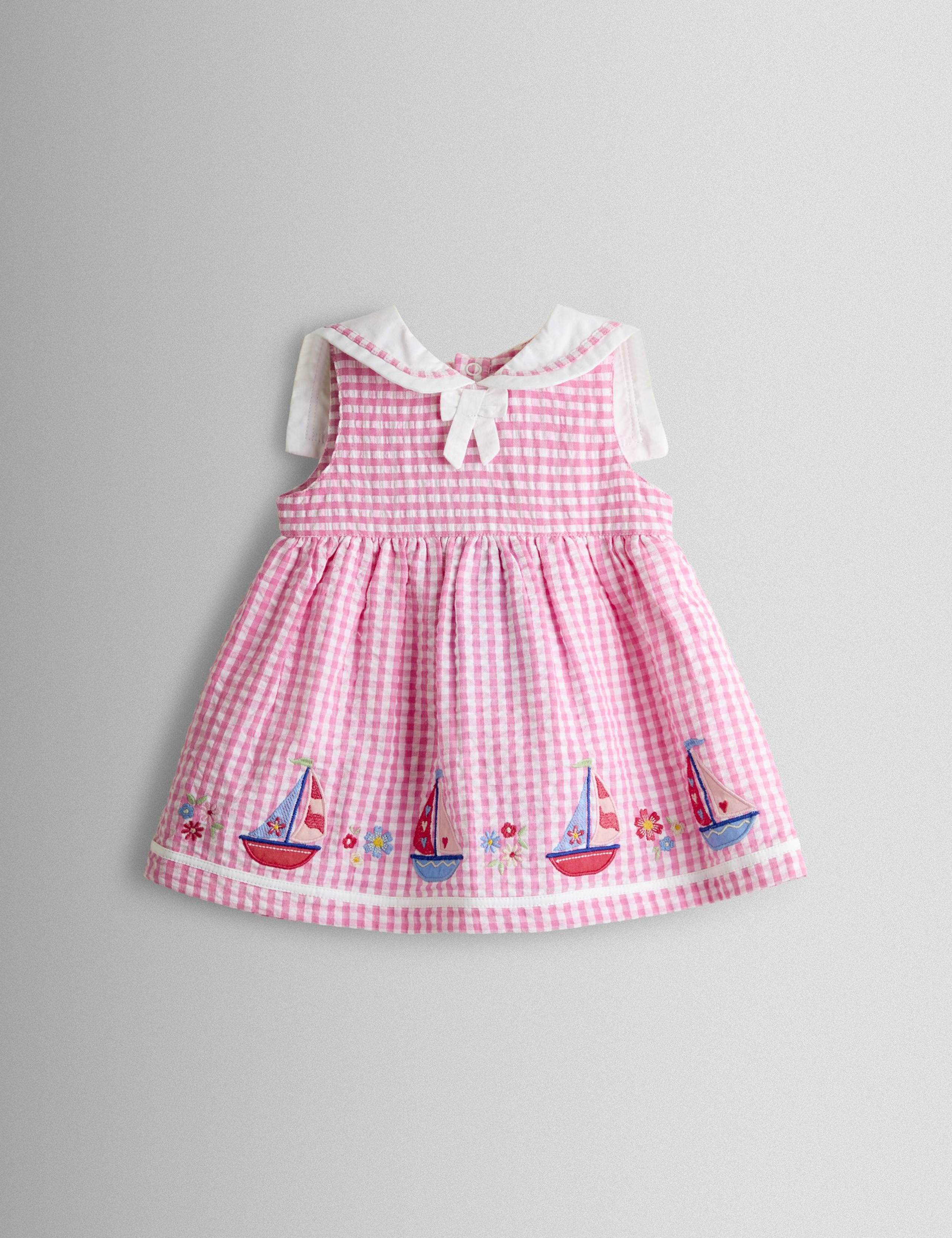 2 Piece Sailboat Applique Dress (0-24 Mths) 2 of 6