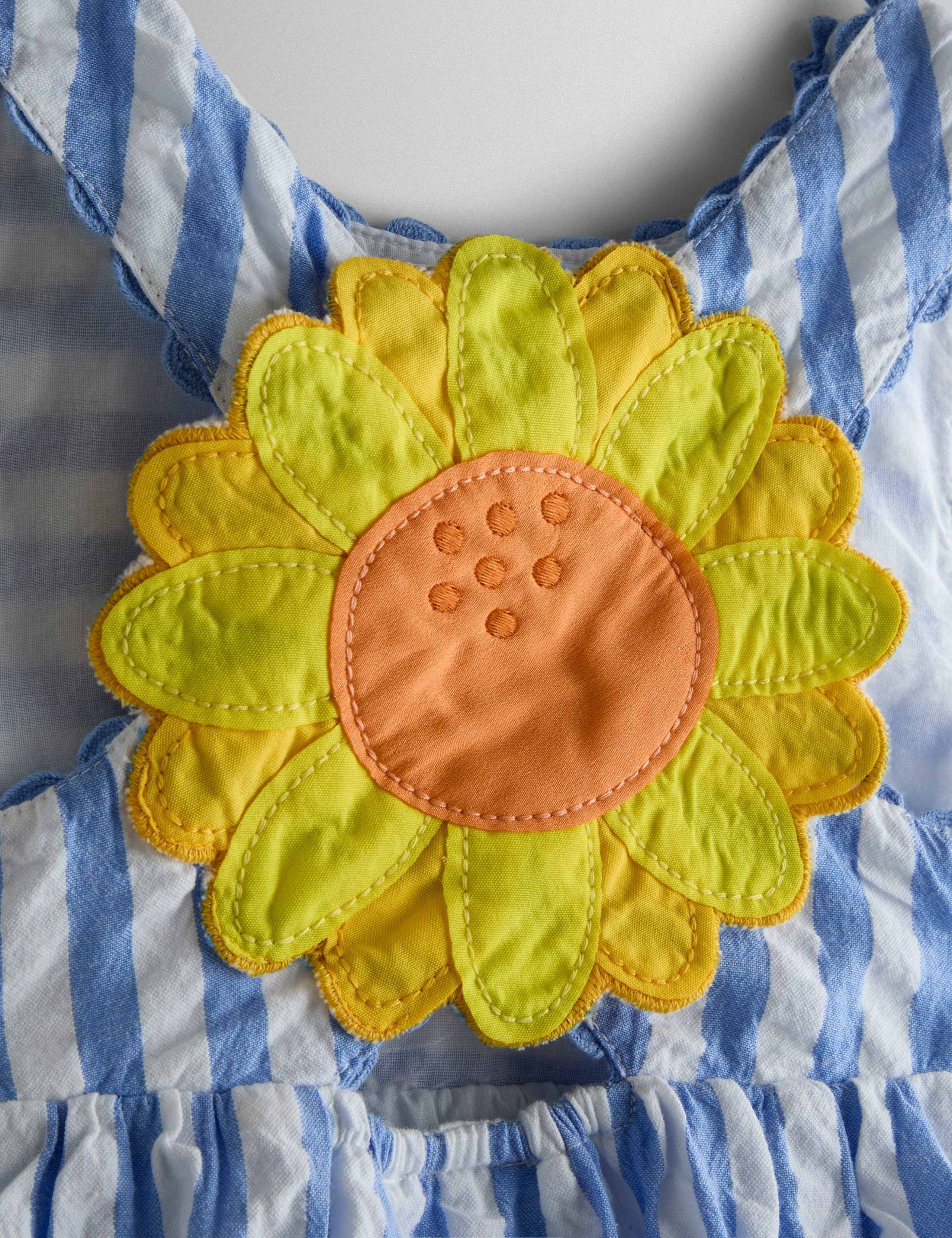 Pure Cotton Striped Sunflower Dress (6 Mths-9 Yrs) 2 of 4