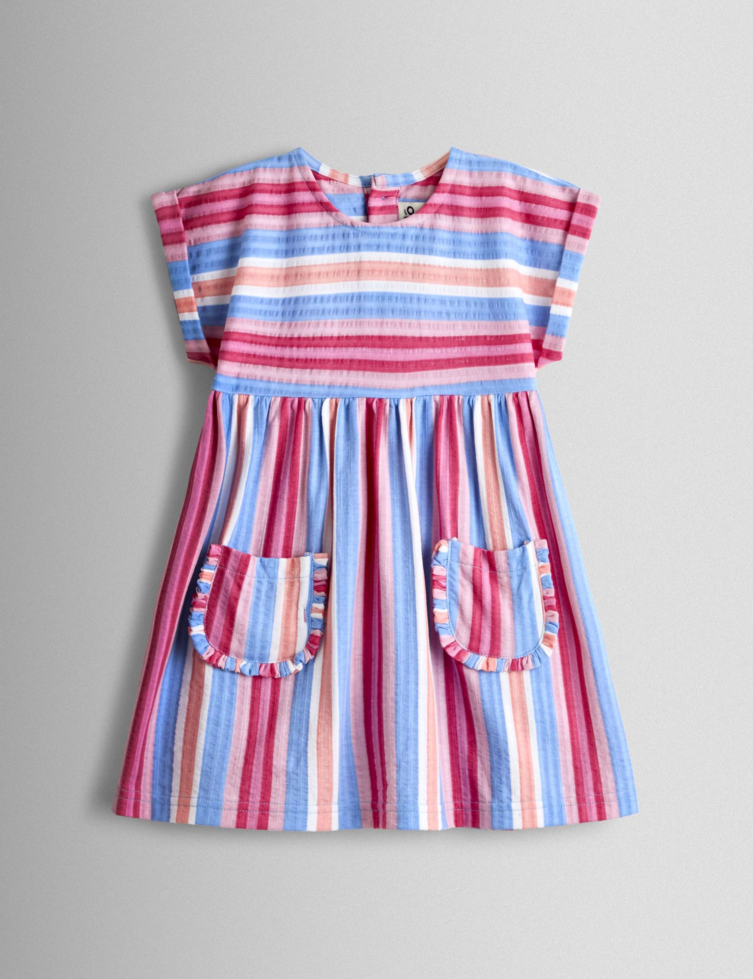 Pure Cotton Striped Dress (6 Mths-7 Yrs) 1 of 3