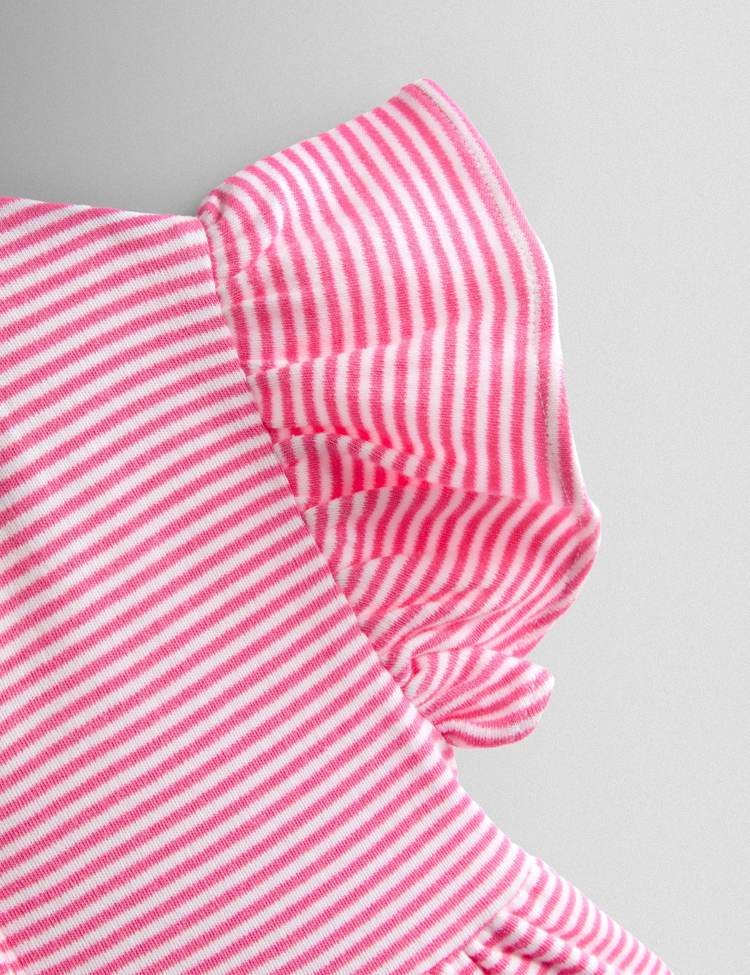 Pure Cotton Striped Daisy Appliqué Dress (1-7 Years) 2 of 5