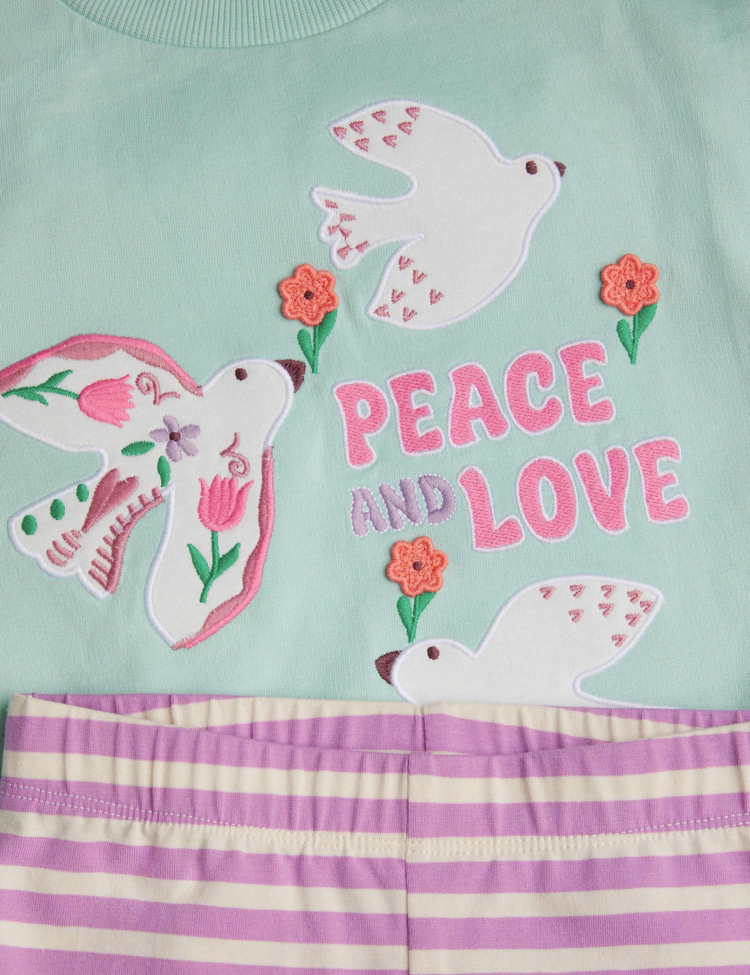 2pc Pure Cotton Slogan Top & Shorts Outfit (3-13 Yrs) 3 of 3