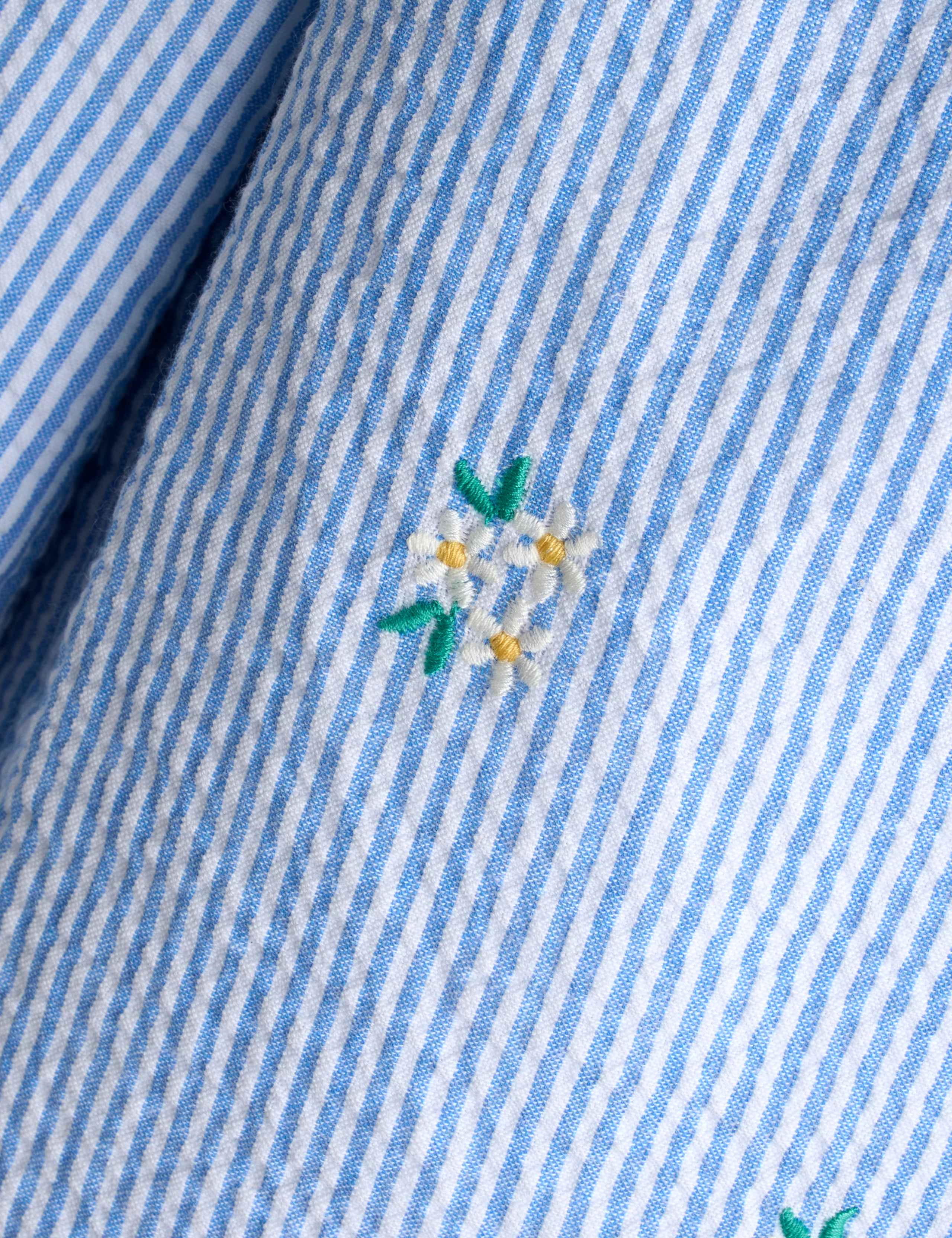 Relaxed Pure Cotton Striped Floral Trousers (6 Mths-7 Yrs) 3 of 4