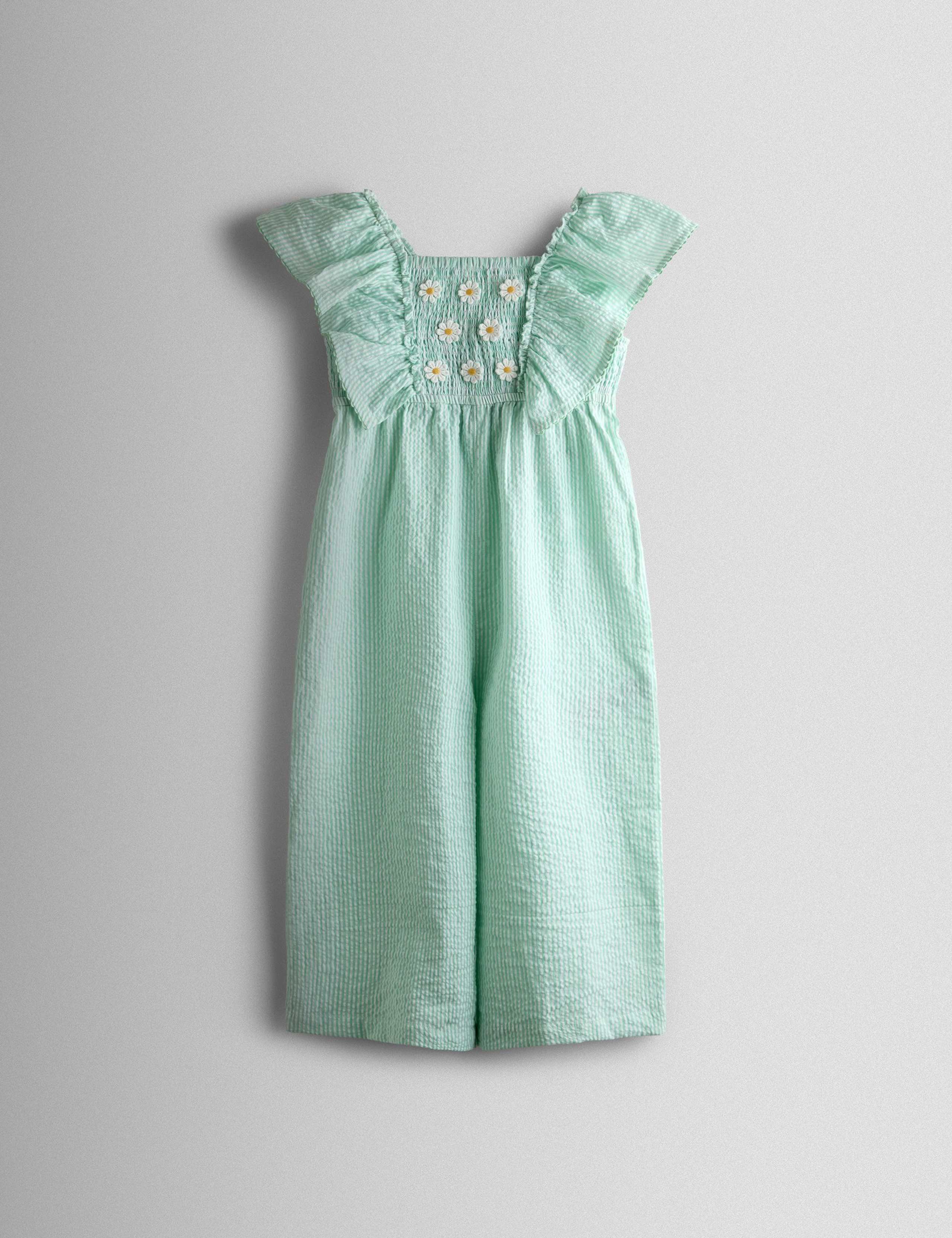 Daisy Striped Frill Jumpsuit (6 Mths-9 Yrs) 1 of 3