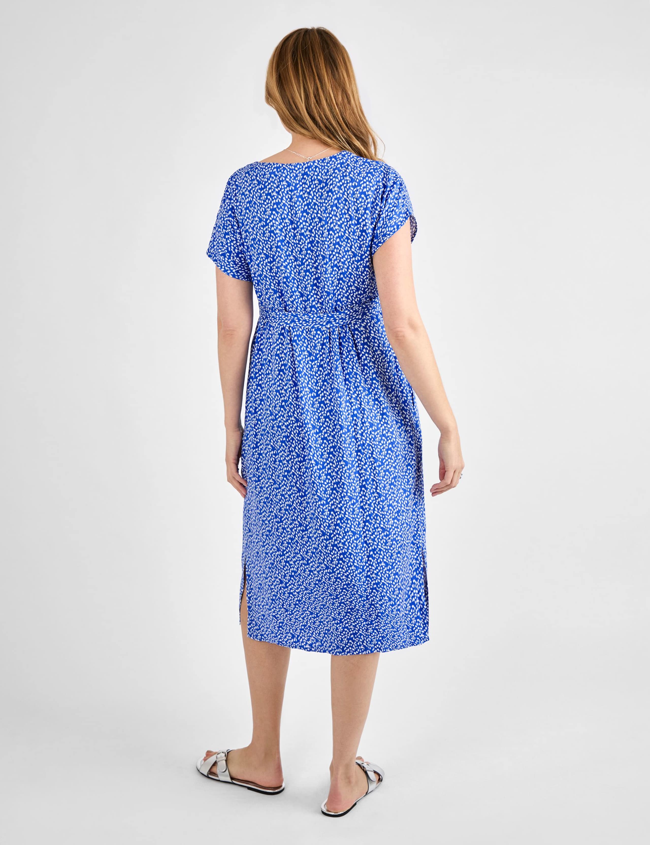 Maternity Printed Notch Neck Midi Dress 4 of 4