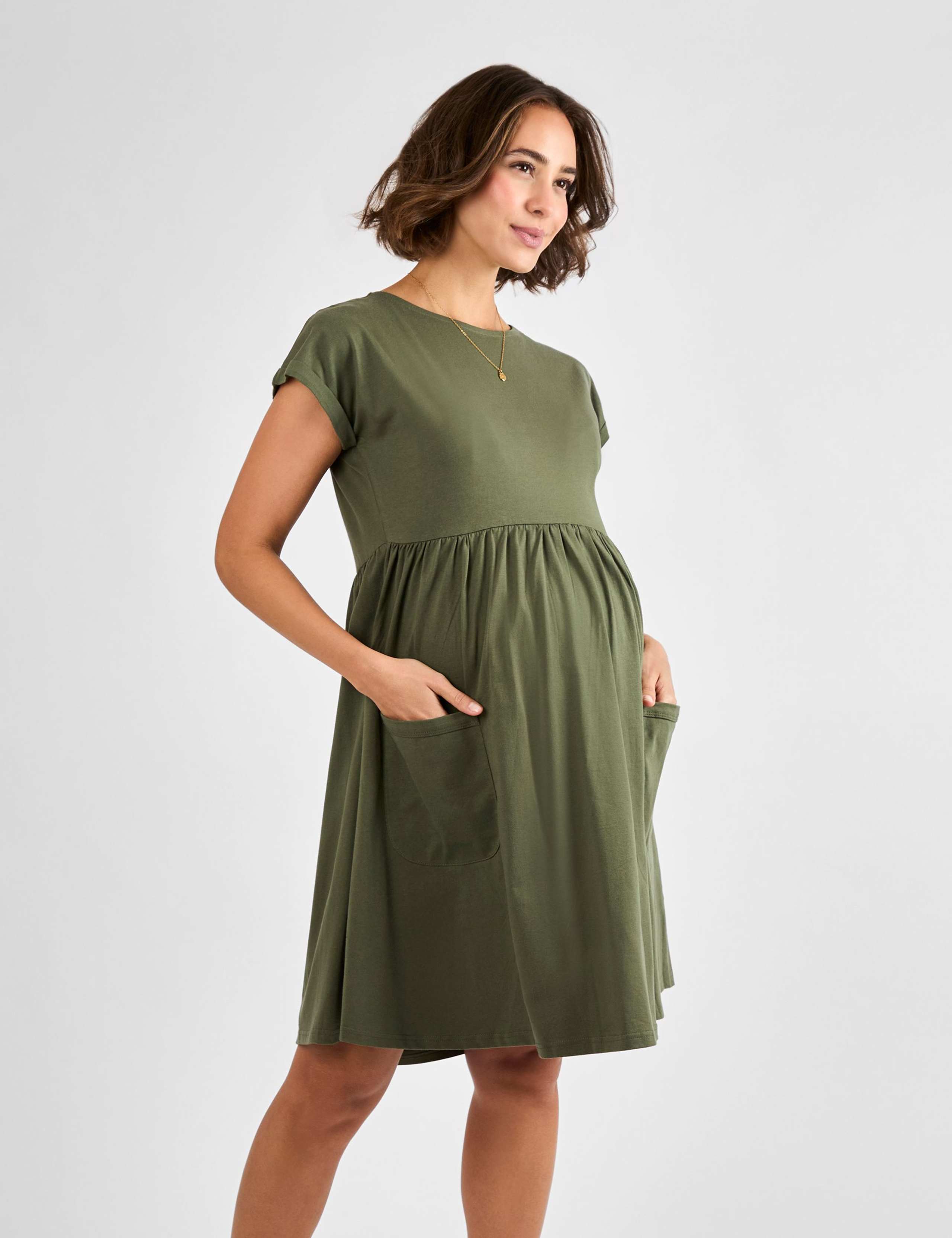 Maternity Pure Cotton T-Shirt Dress 2 of 4