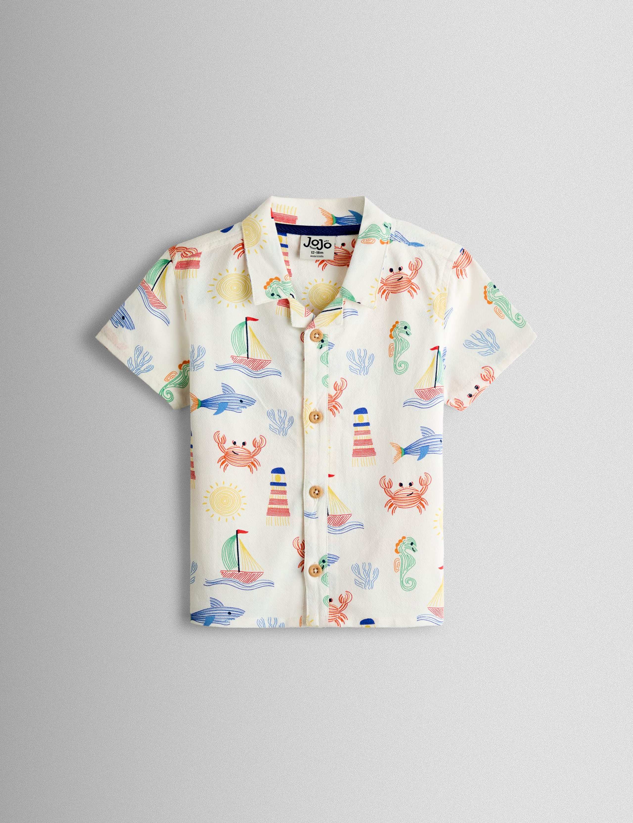 2 Piece Pure Cotton Seaside Shirt & Shorts Set (6 Mths-7 Yrs) 4 of 7