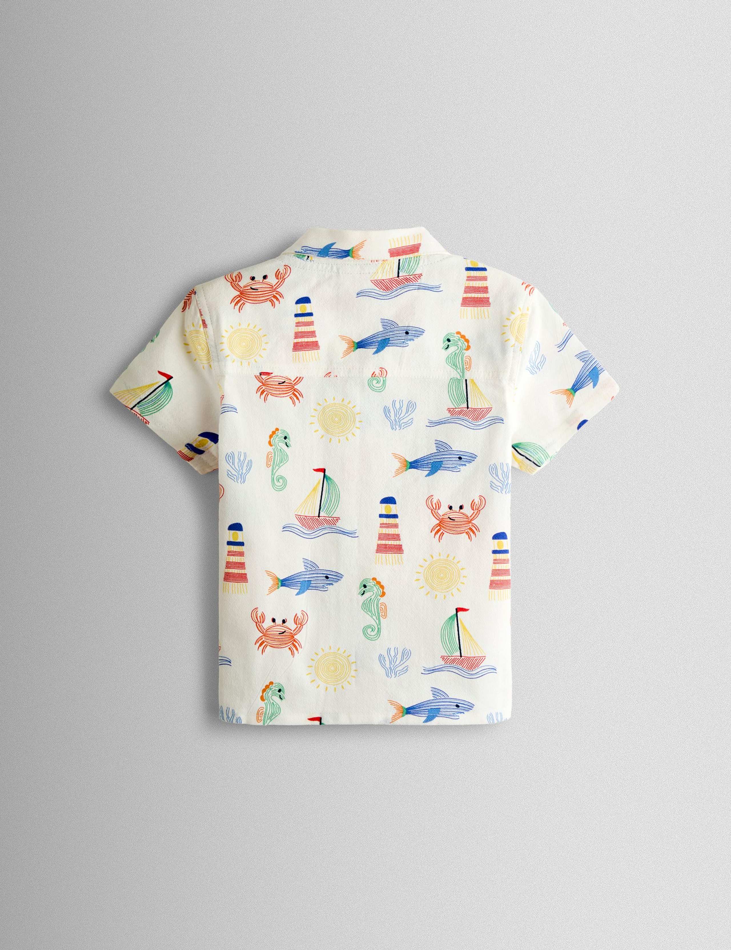 2 Piece Pure Cotton Seaside Shirt & Shorts Set (6 Mths-7 Yrs) 7 of 7