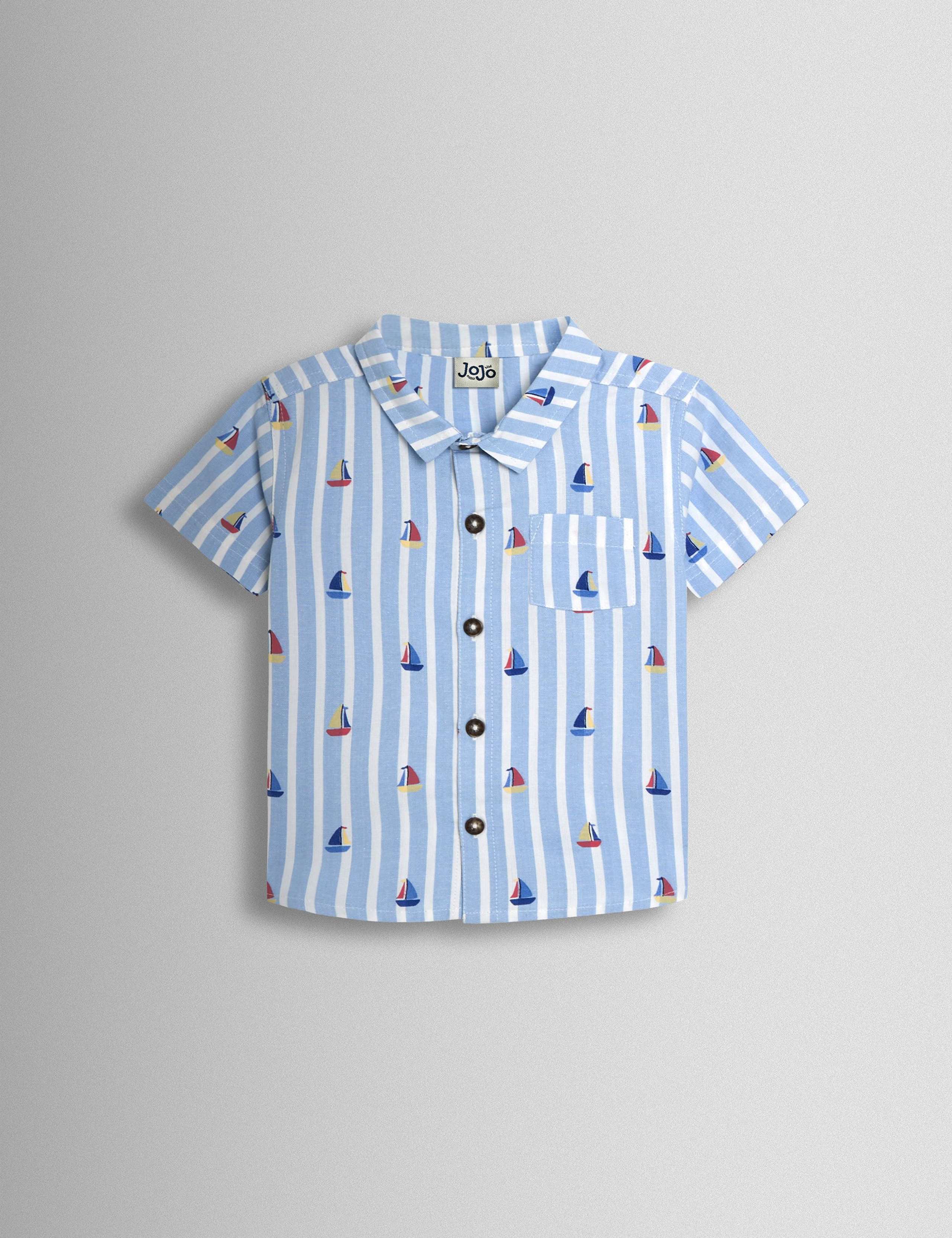 2 Piece Pure Cotton Sailboat Shirt & Shorts Set (1-7 Yrs) 2 of 6