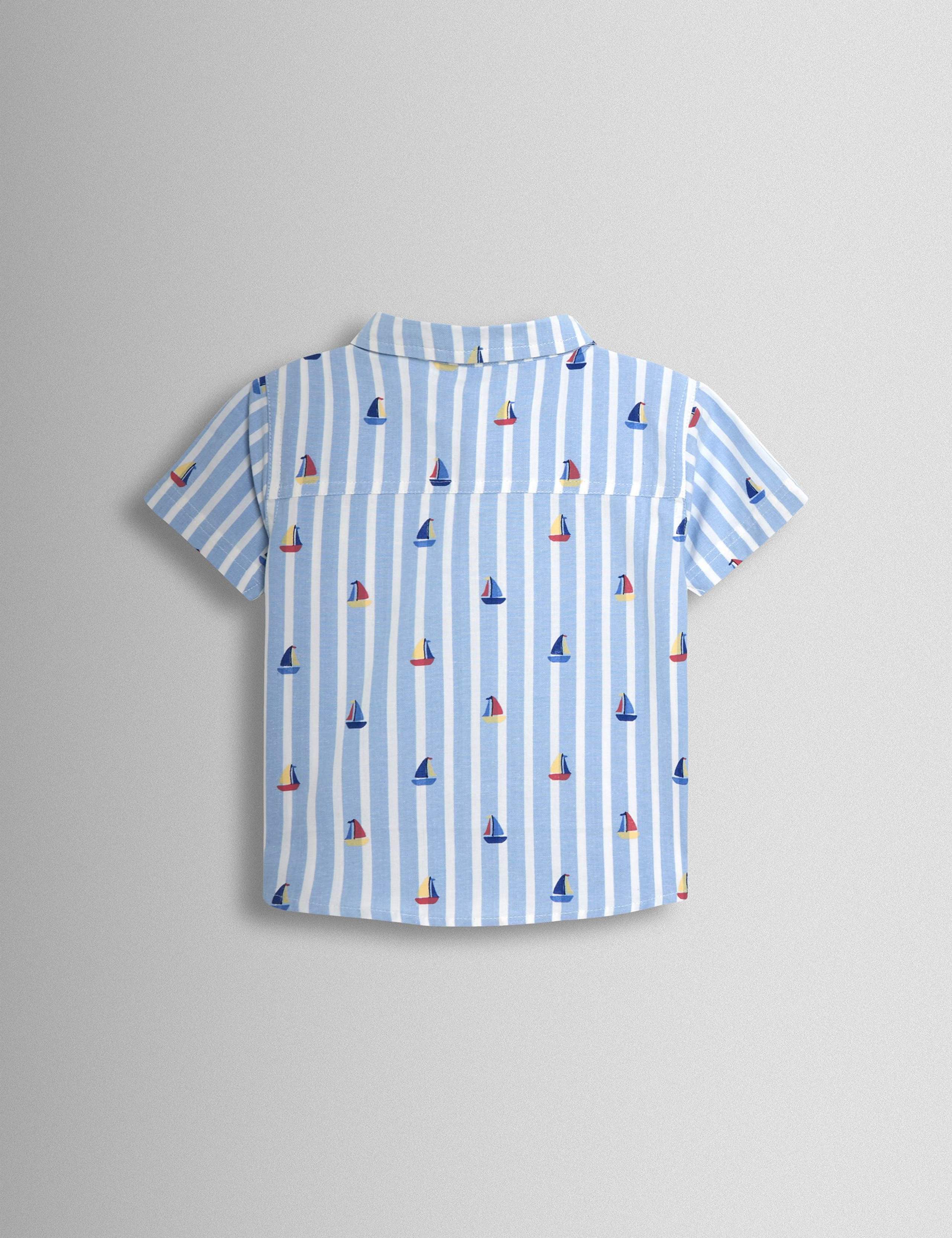 2 Piece Pure Cotton Sailboat Shirt & Shorts Set (1-7 Yrs) 5 of 6