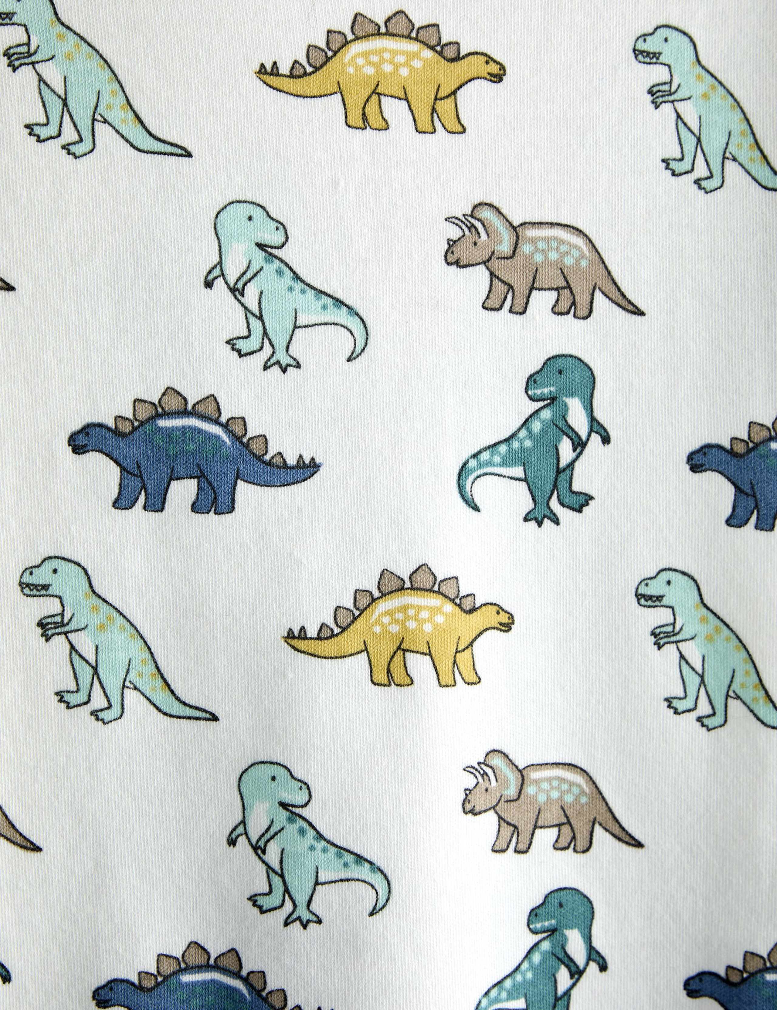 2 Pack Pure Cotton Dinosaur Pyjamas (12 Mths - 6 Yrs) 3 of 10