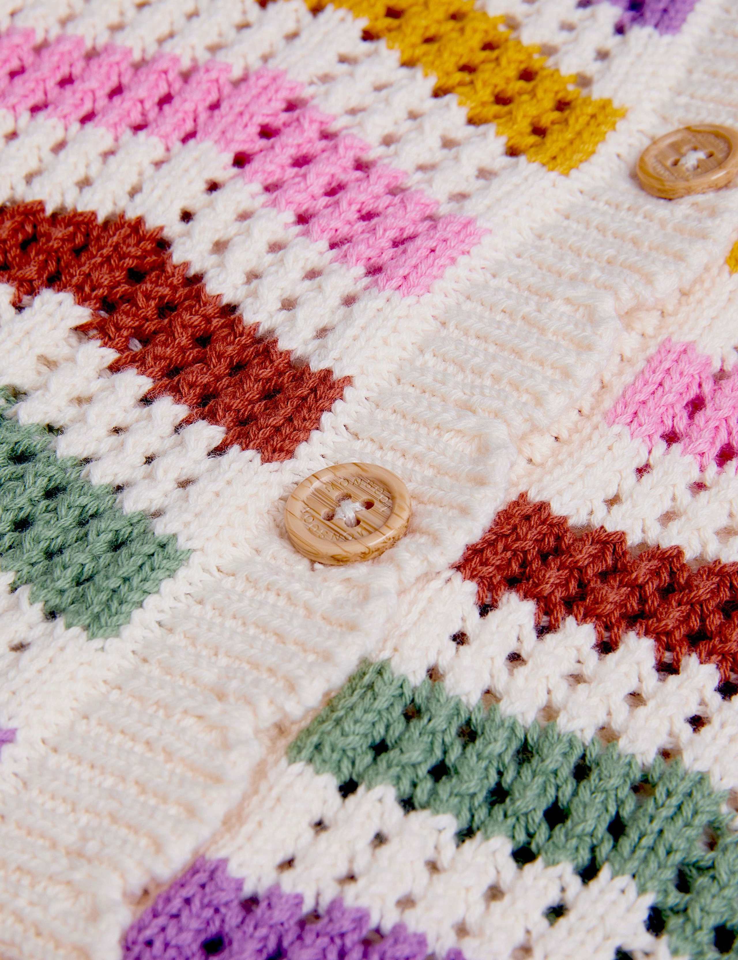 Pure Cotton Zig-Zag Striped Cardigan (3-13 Yrs) 4 of 4
