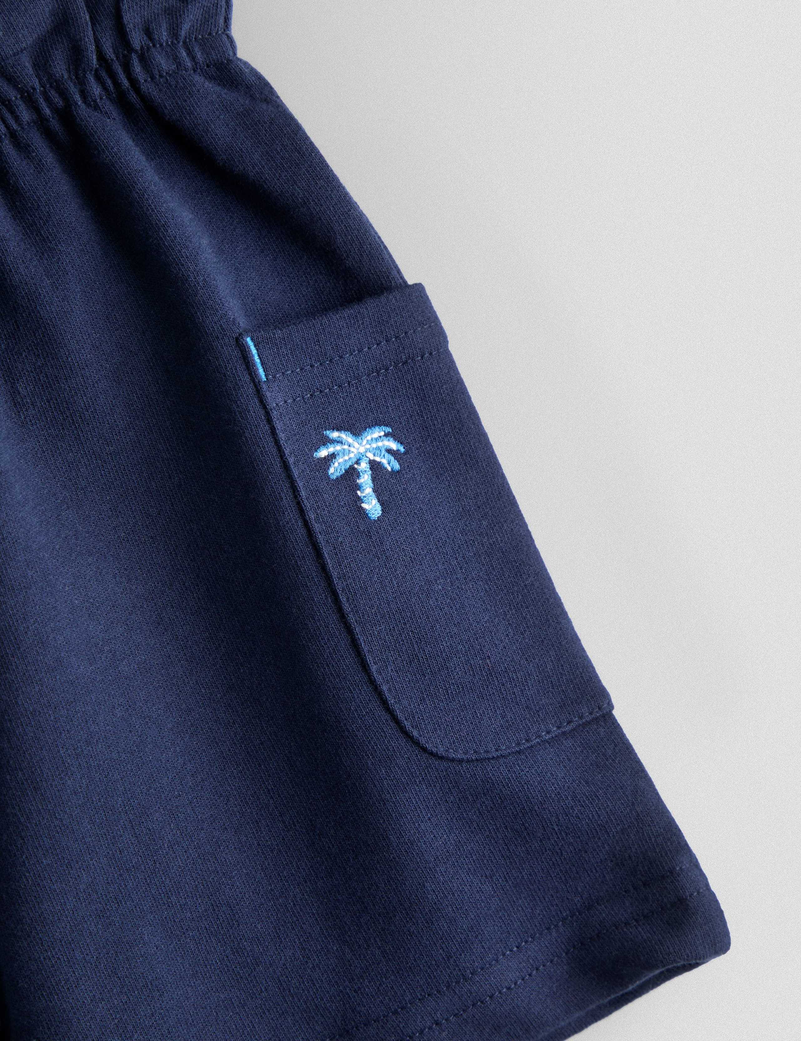 2 Pack Pure Cotton Striped & Plain Shorts (6 Mths-7 Yrs) 3 of 7