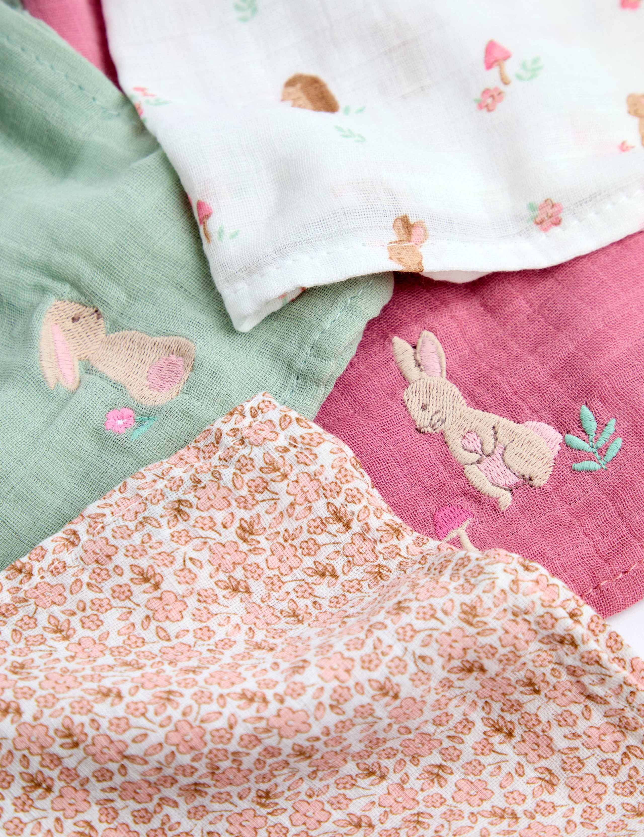 5 Pack Pure Cotton Woodland Muslins 4 of 7