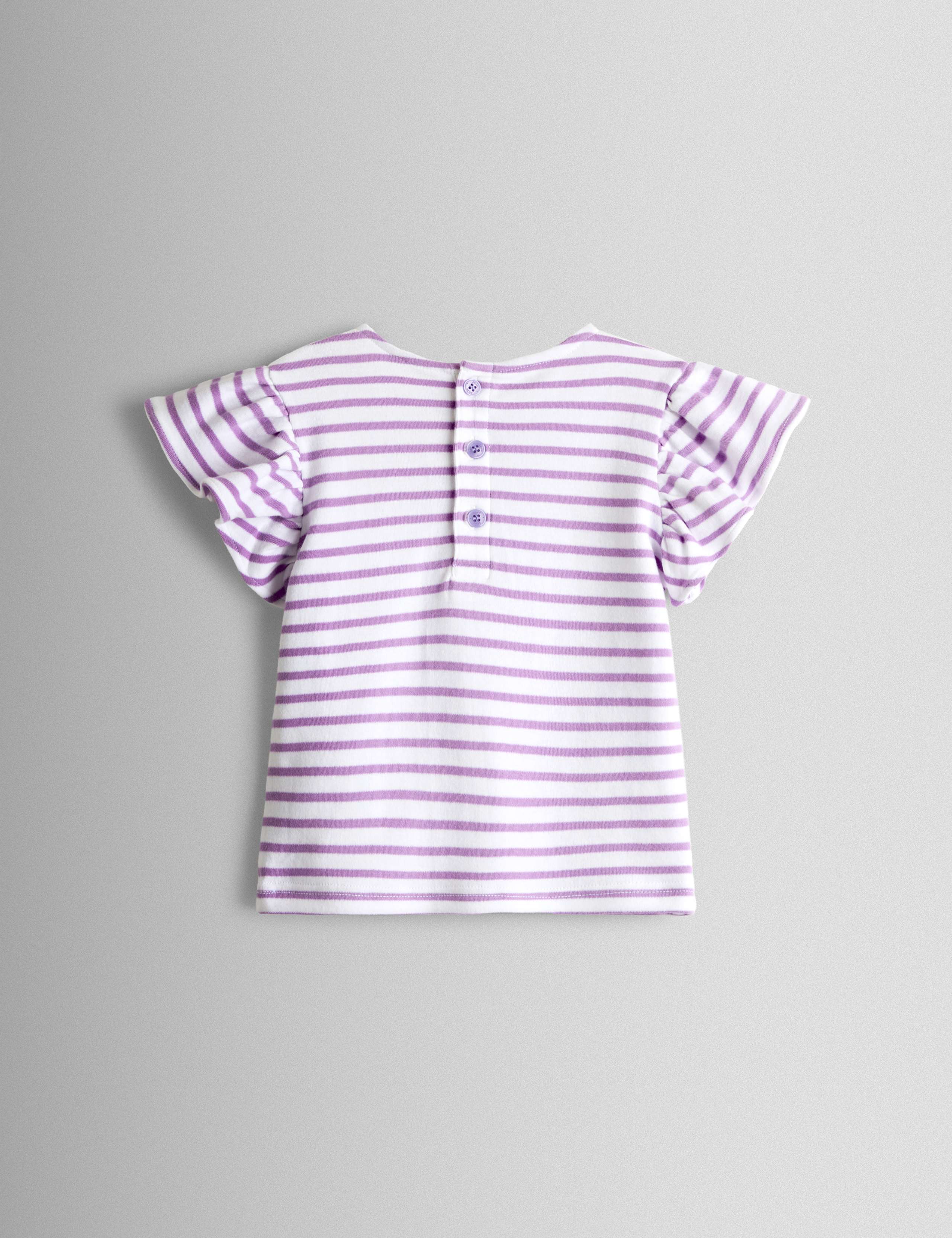 Pure Cotton Striped Strawberry T-Shirt (6 Mths-9 Yrs) 4 of 4
