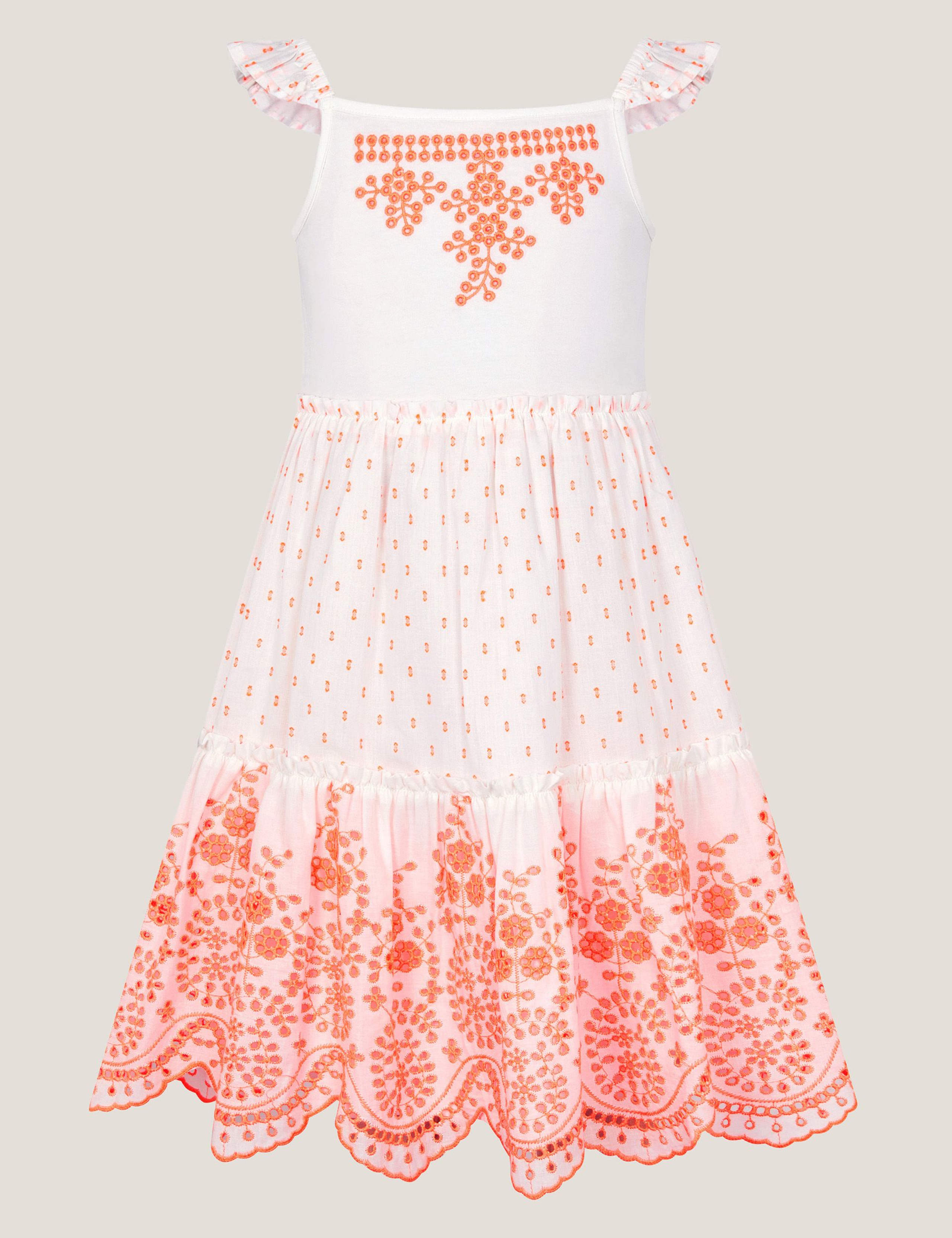 Pure Cotton Floral Dress (3-13 Yrs) 1 of 3