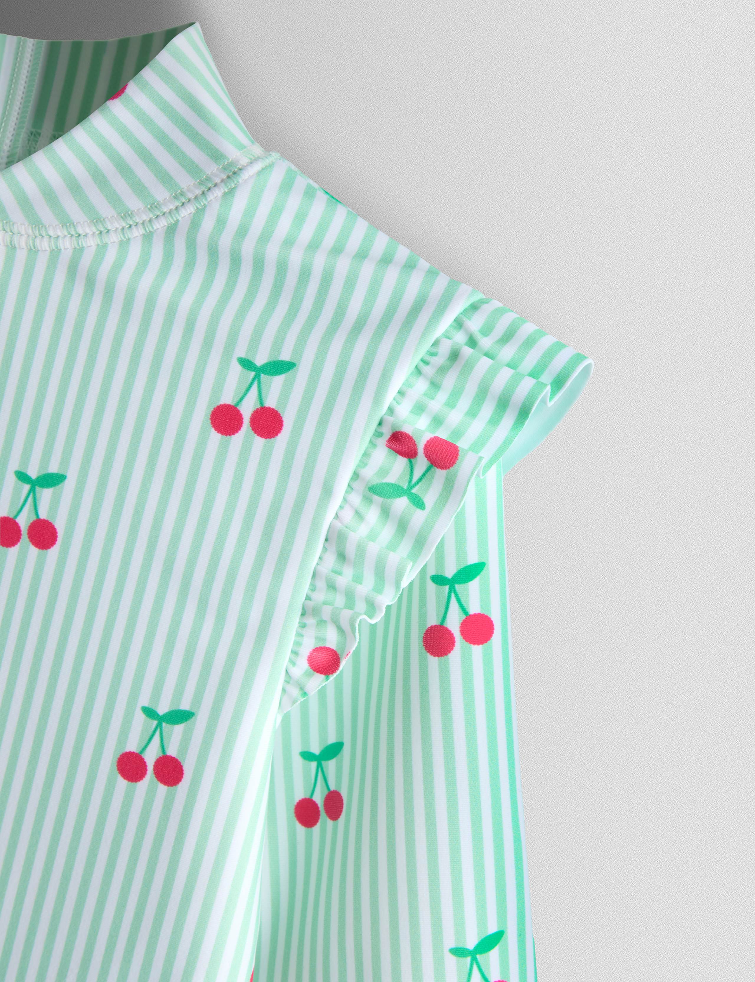 Cherry Stripe Frill All In One (0 Mths-5 Yrs) 3 of 5