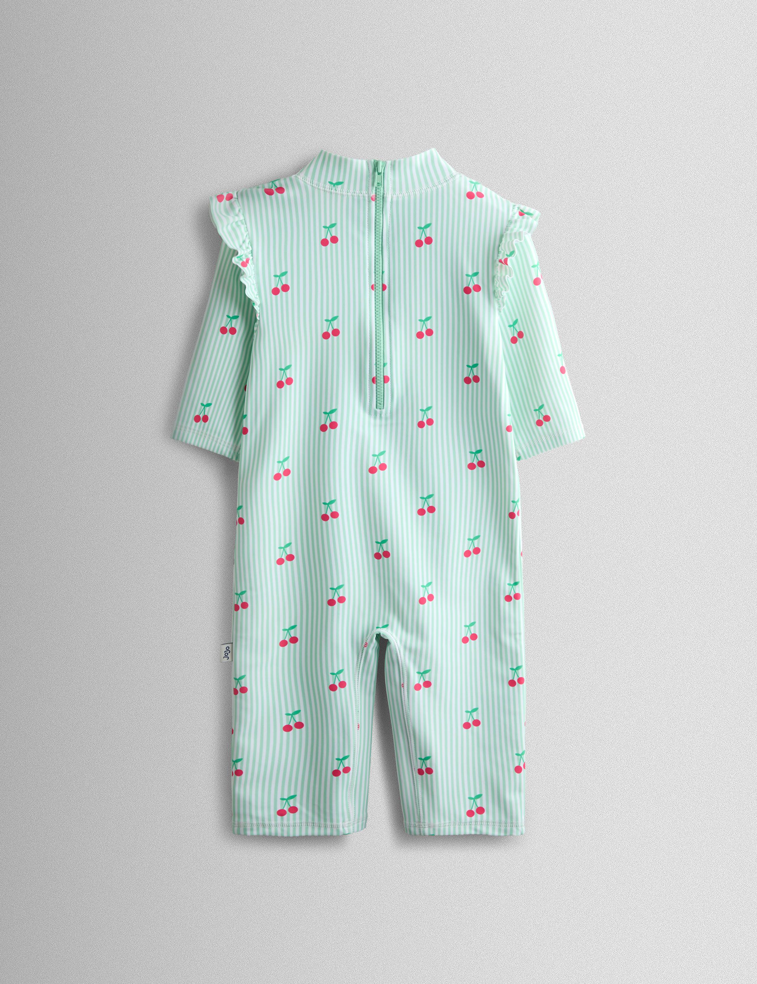 Cherry Stripe Frill All In One (0 Mths-5 Yrs) 5 of 5