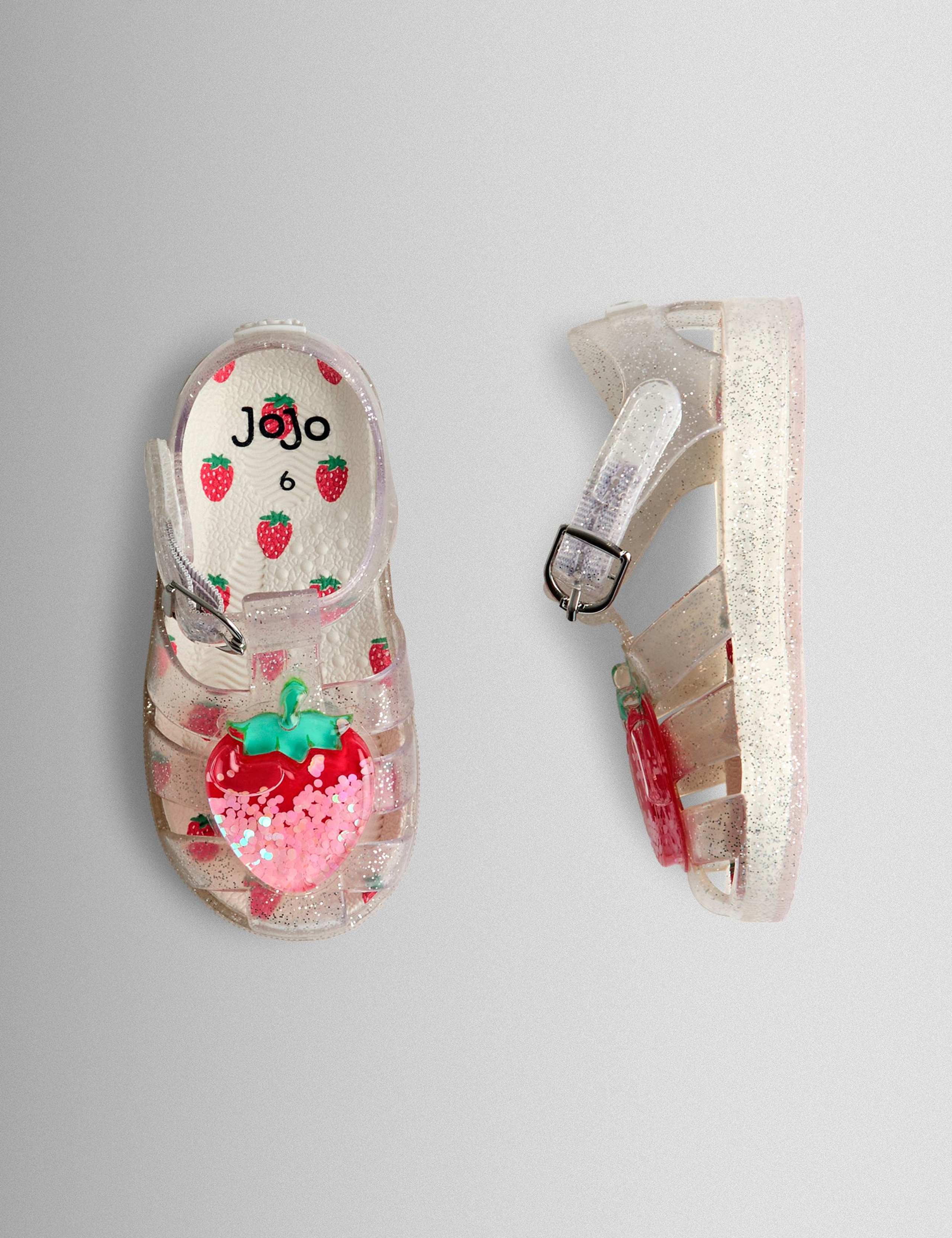 Kids' Strawberry Glitter Jelly Sandals (4 Small-11 Small) 3 of 5