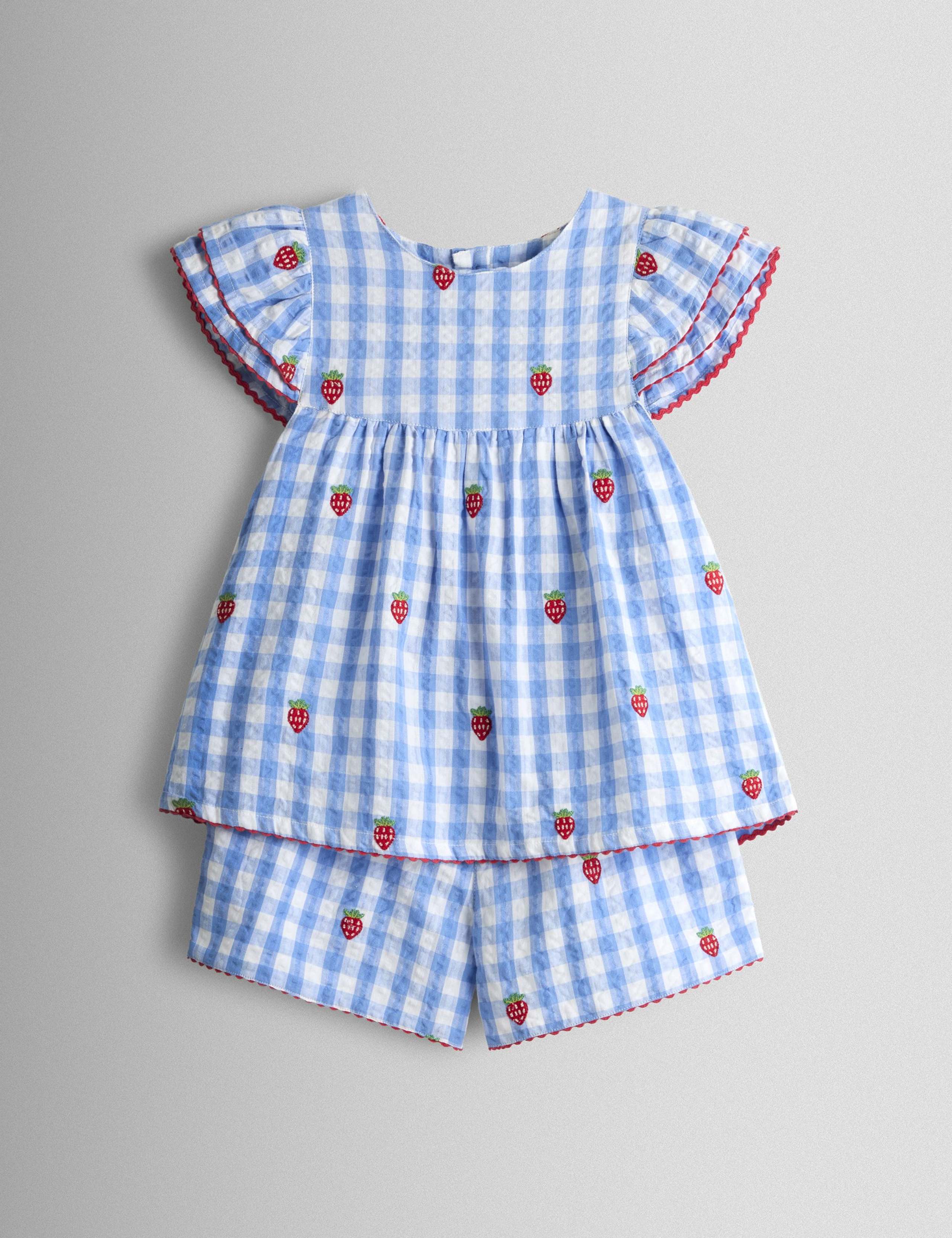 Pure Cotton Gingham Top & Shorts Outfit (0-9 Years) 4 of 4