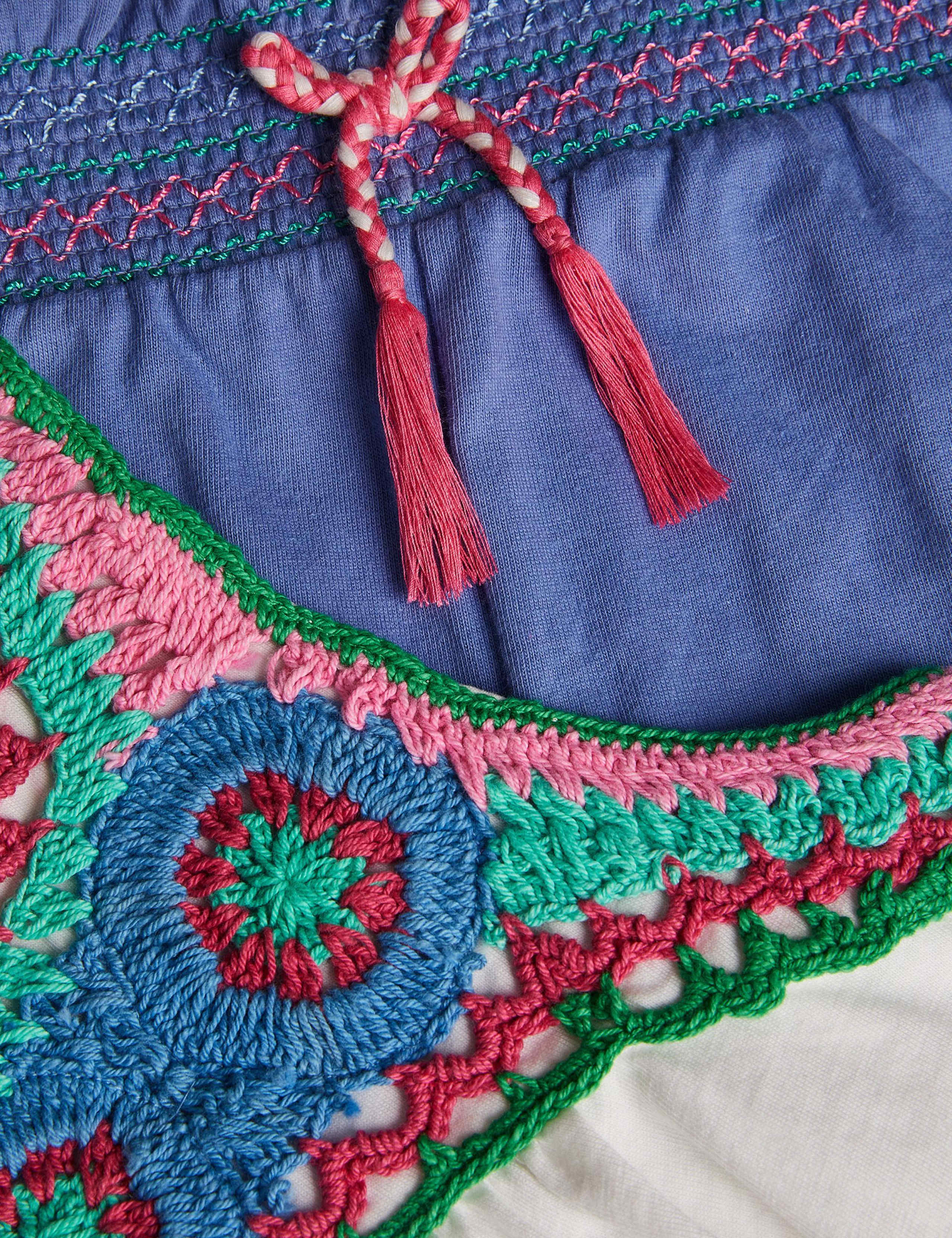 Pure Cotton Embroidered Top & Shorts Outfit (3-13 Yrs) 3 of 3