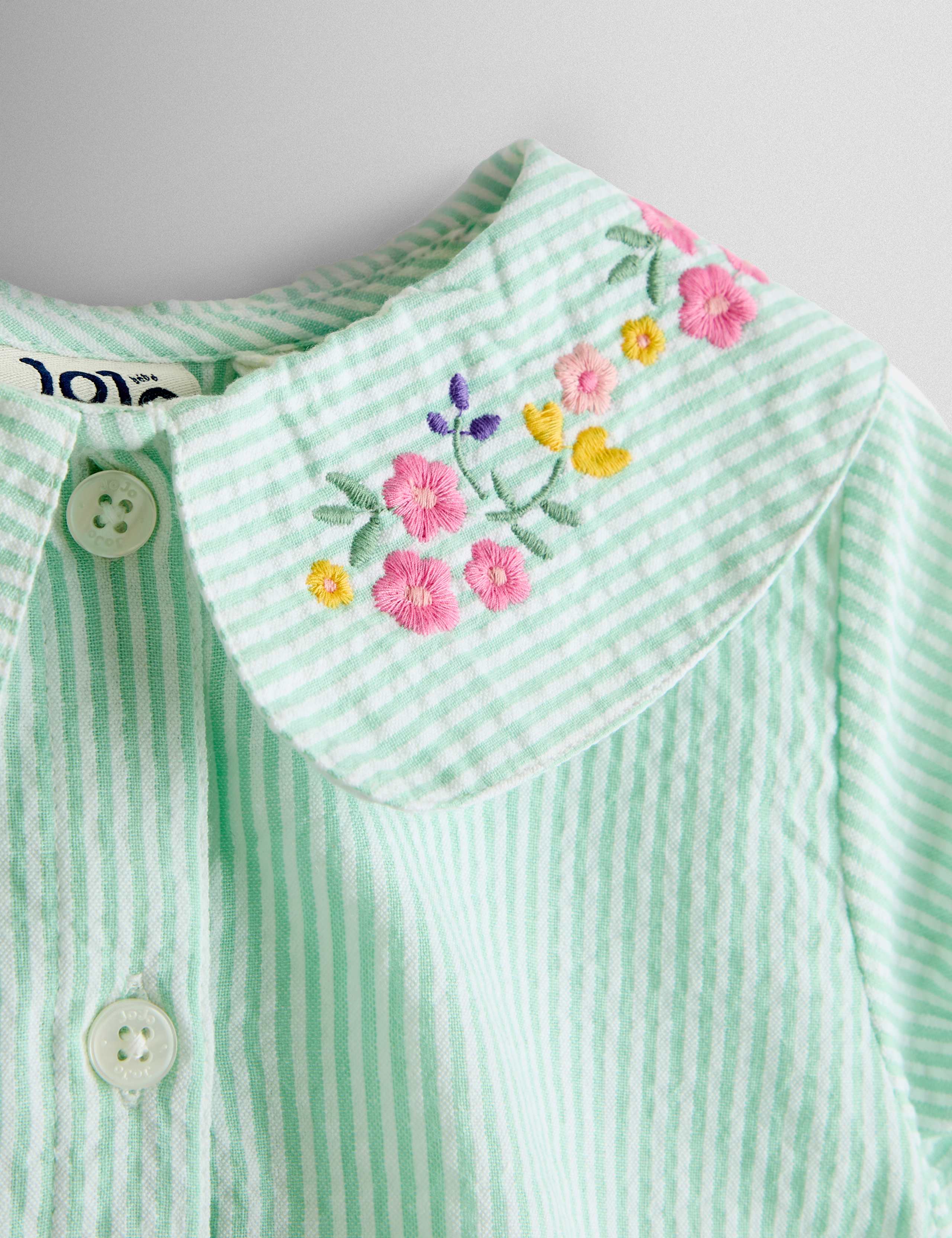 Pure Cotton Woven Striped Floral Pyjamas (1-7 Years) 4 of 5