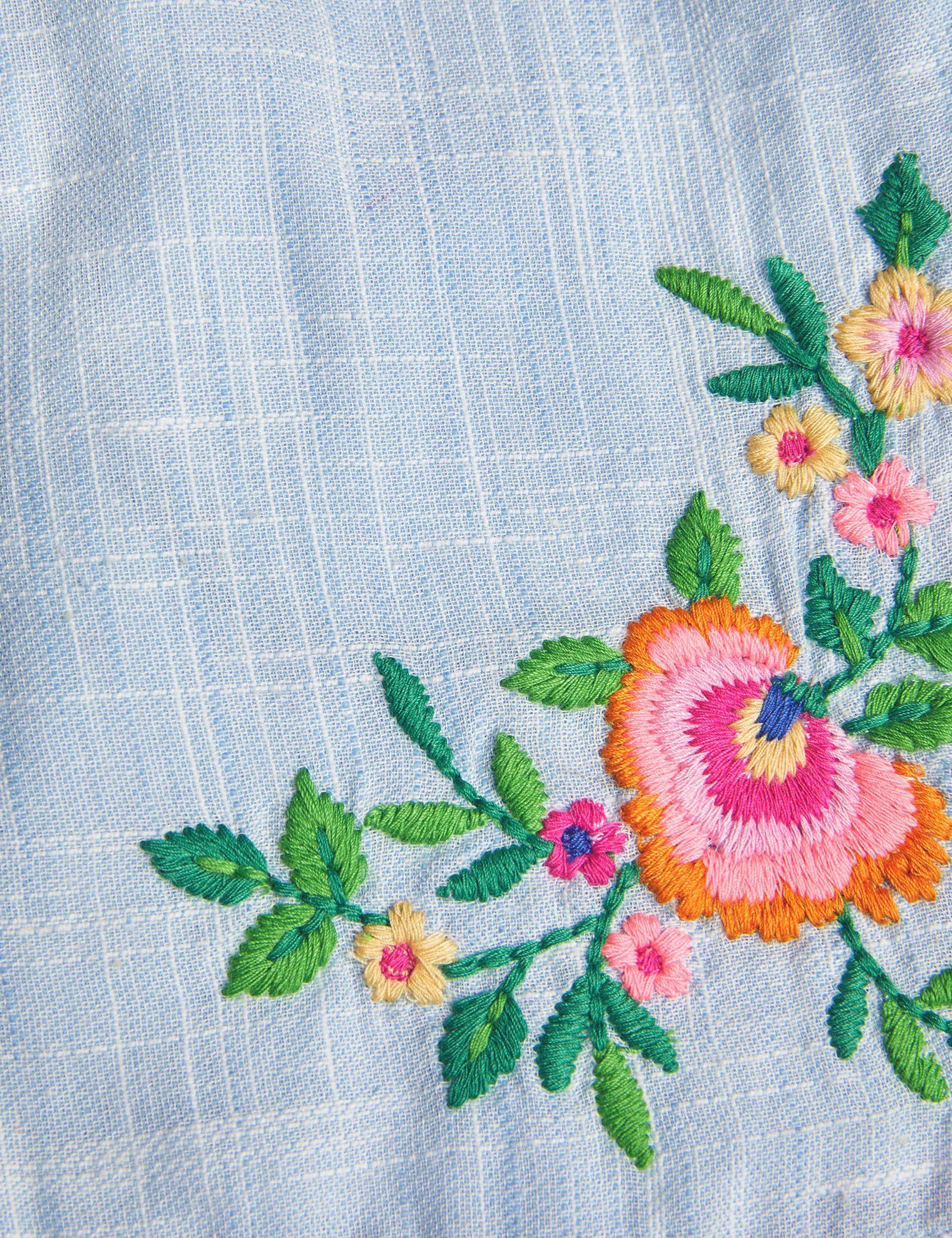Pure Cotton Floral Embroidered Shorts (3-15 Yrs) 2 of 3