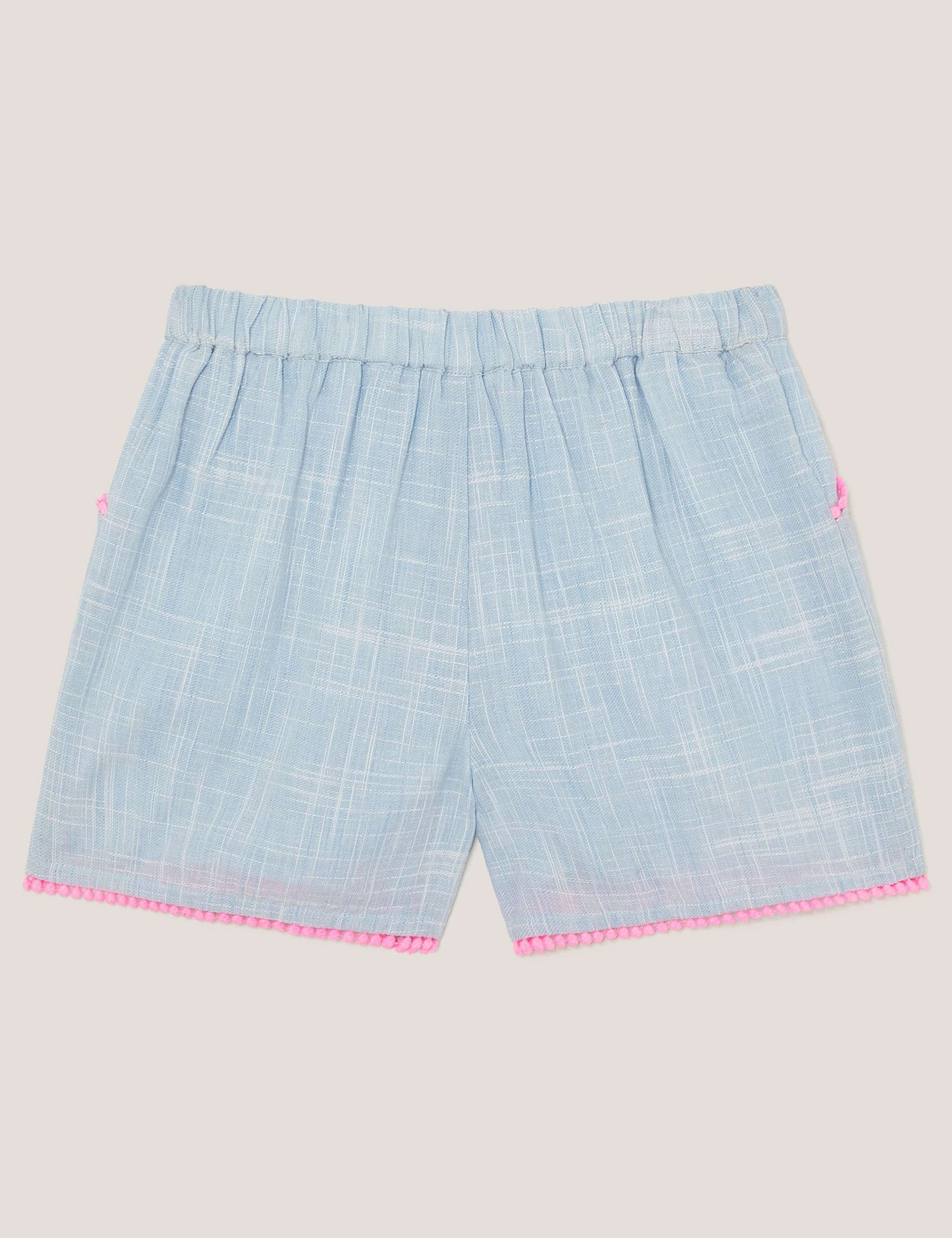 Pure Cotton Floral Embroidered Shorts (3-15 Yrs) 3 of 3