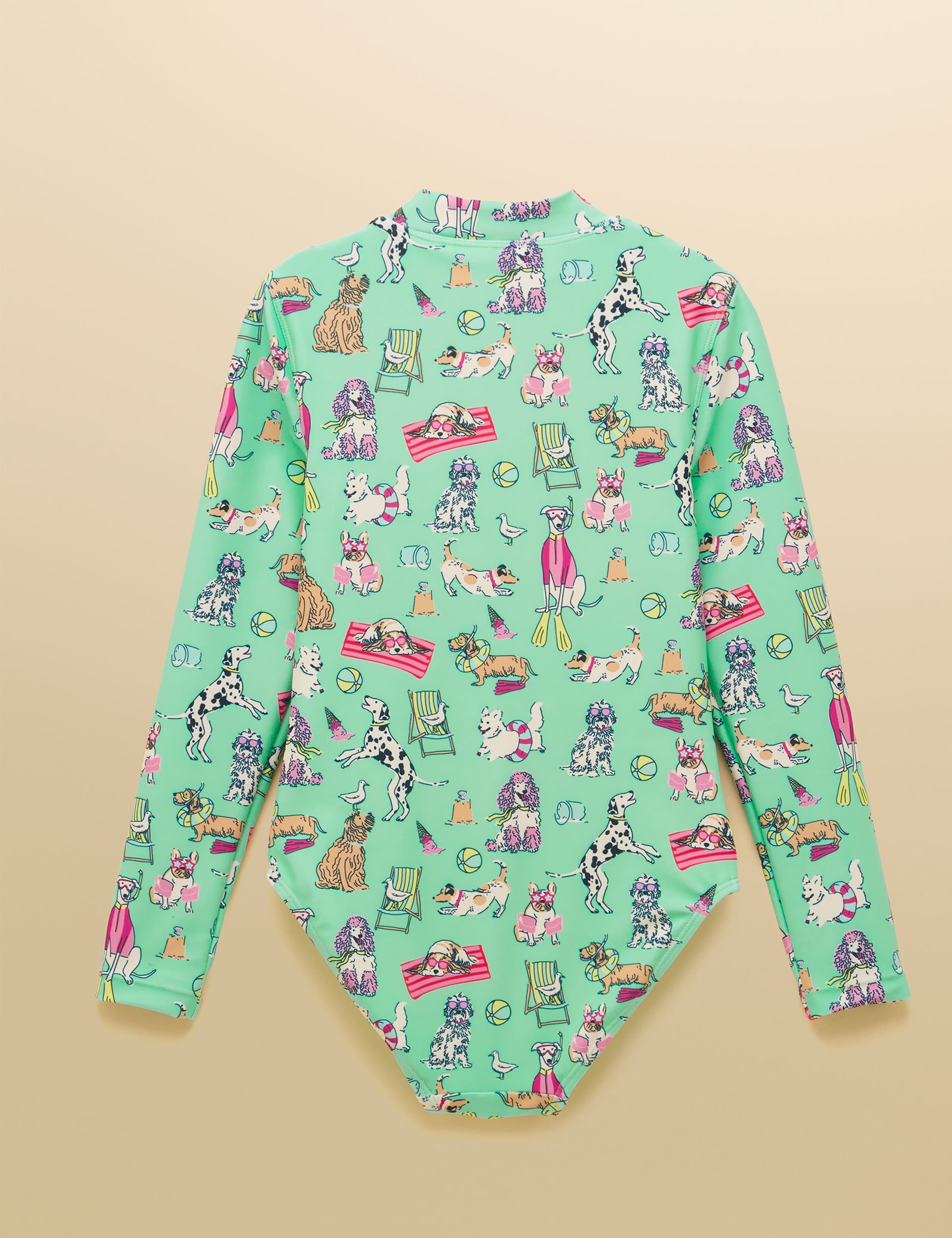 Dog Print Long Sleeve Swimsuit (1-10 Yrs) 2 of 5