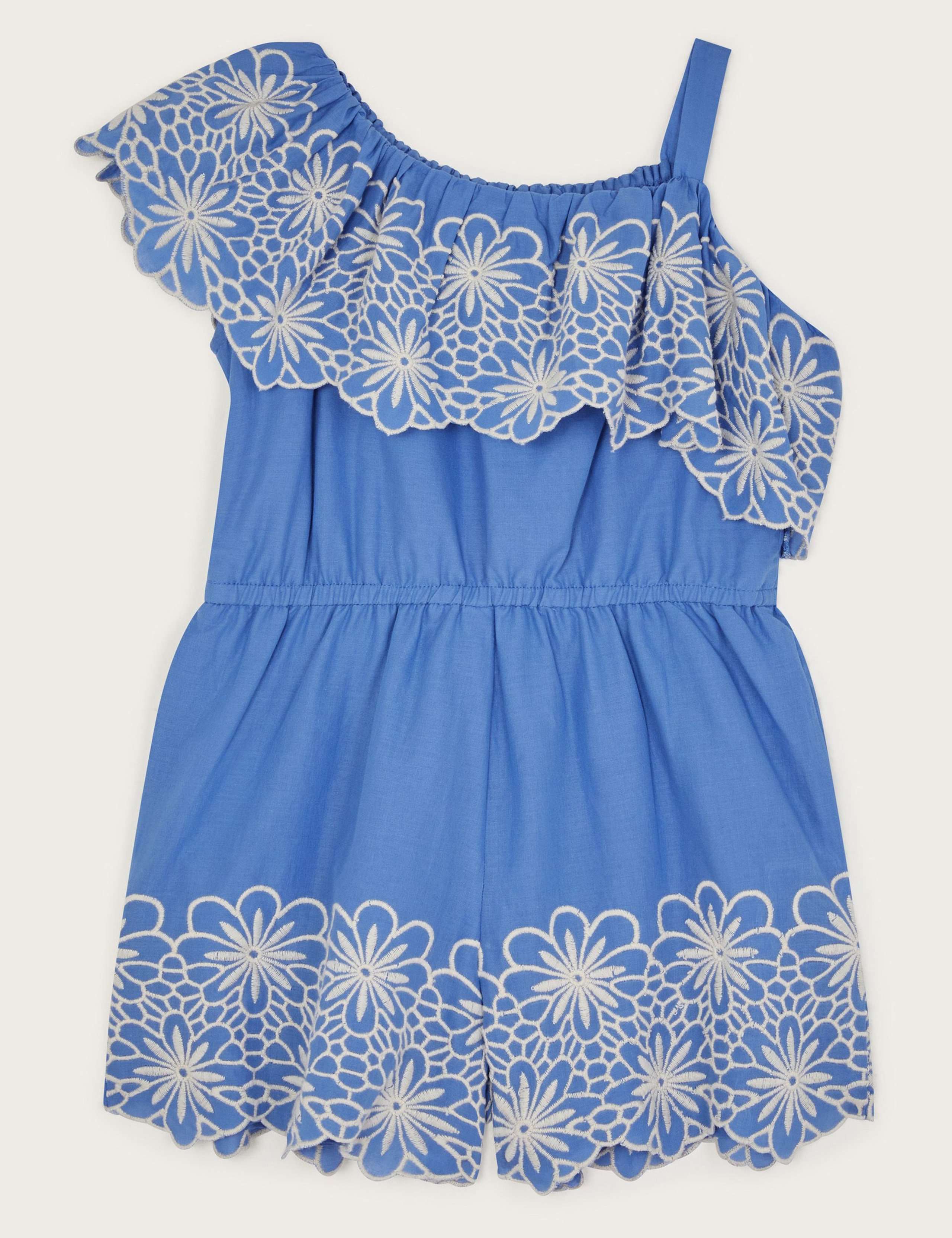 Pure Cotton Embroidered Playsuit (3-13 Yrs) 3 of 4
