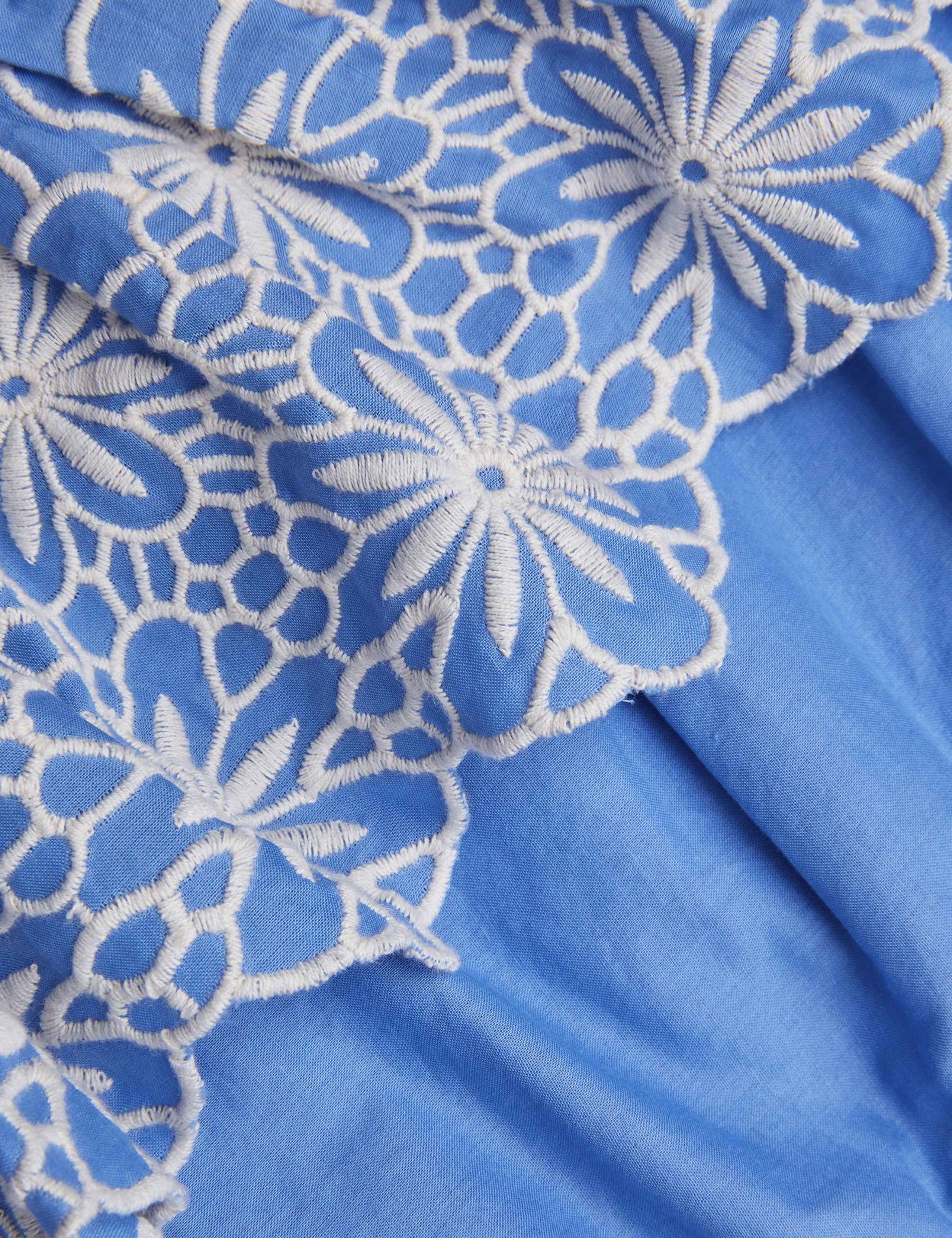 Pure Cotton Embroidered Playsuit (3-13 Yrs) 4 of 4