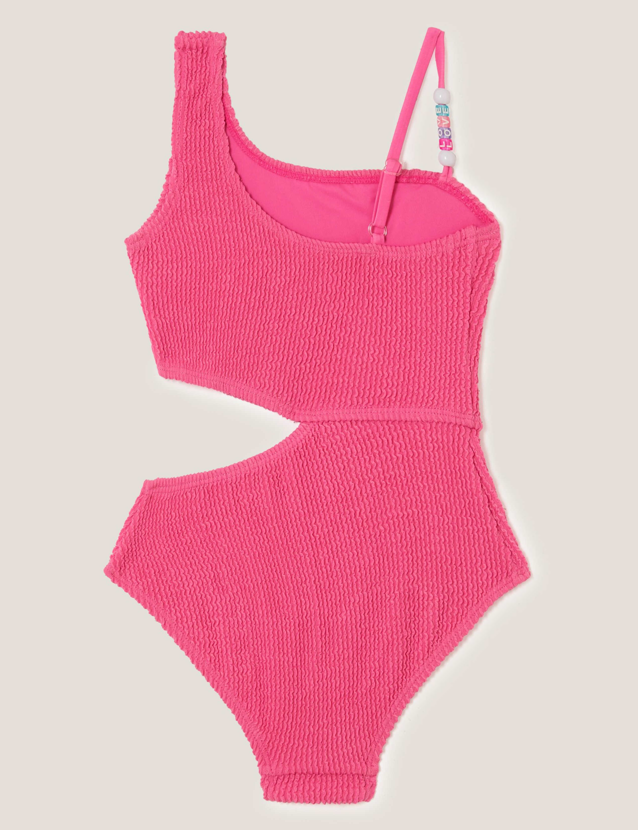 Seersucker Asymmetrical Swimsuit (3-15 Yrs) 2 of 3