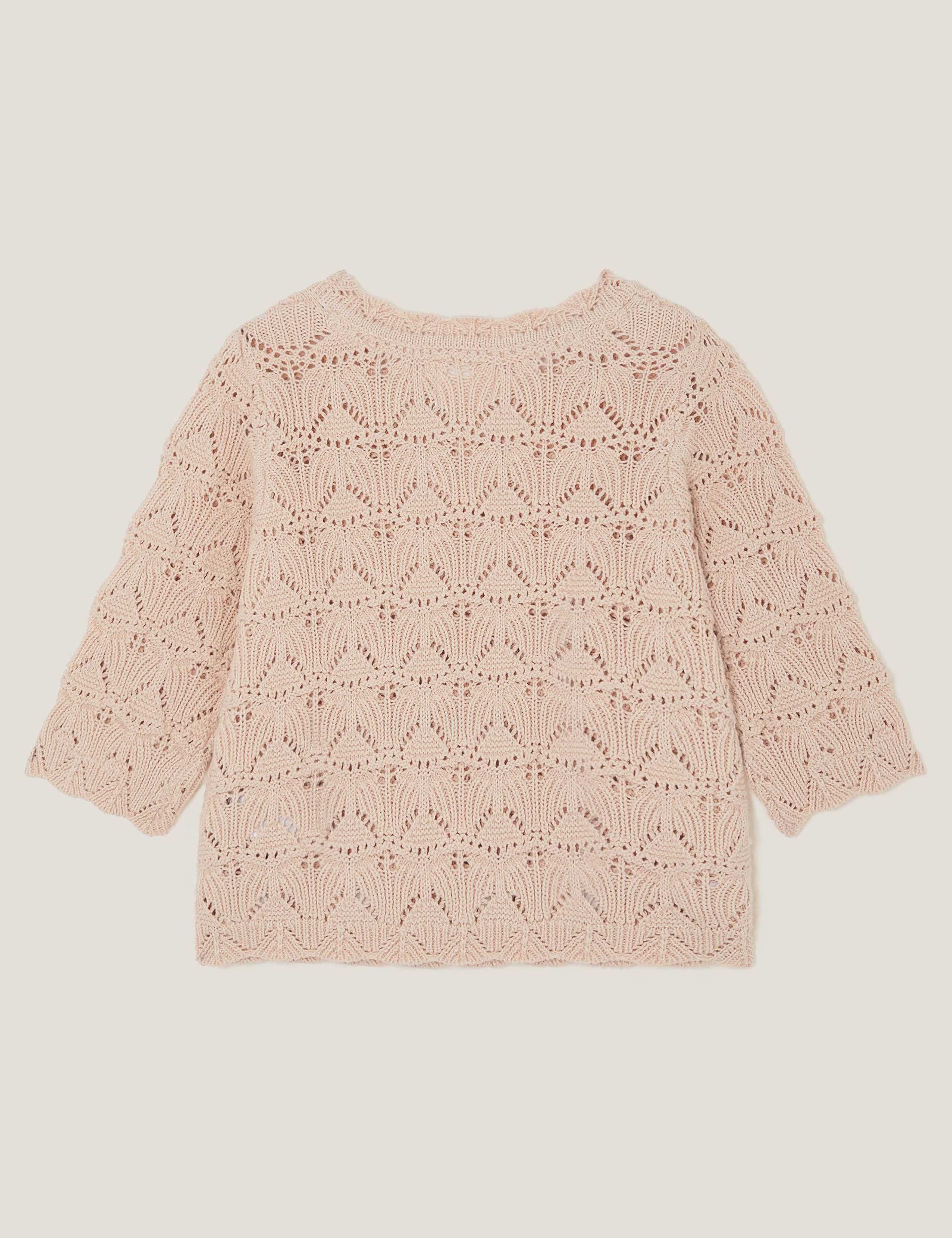 Pure Cotton Flower Appliqué Jumper (3-13 Yrs) 2 of 3