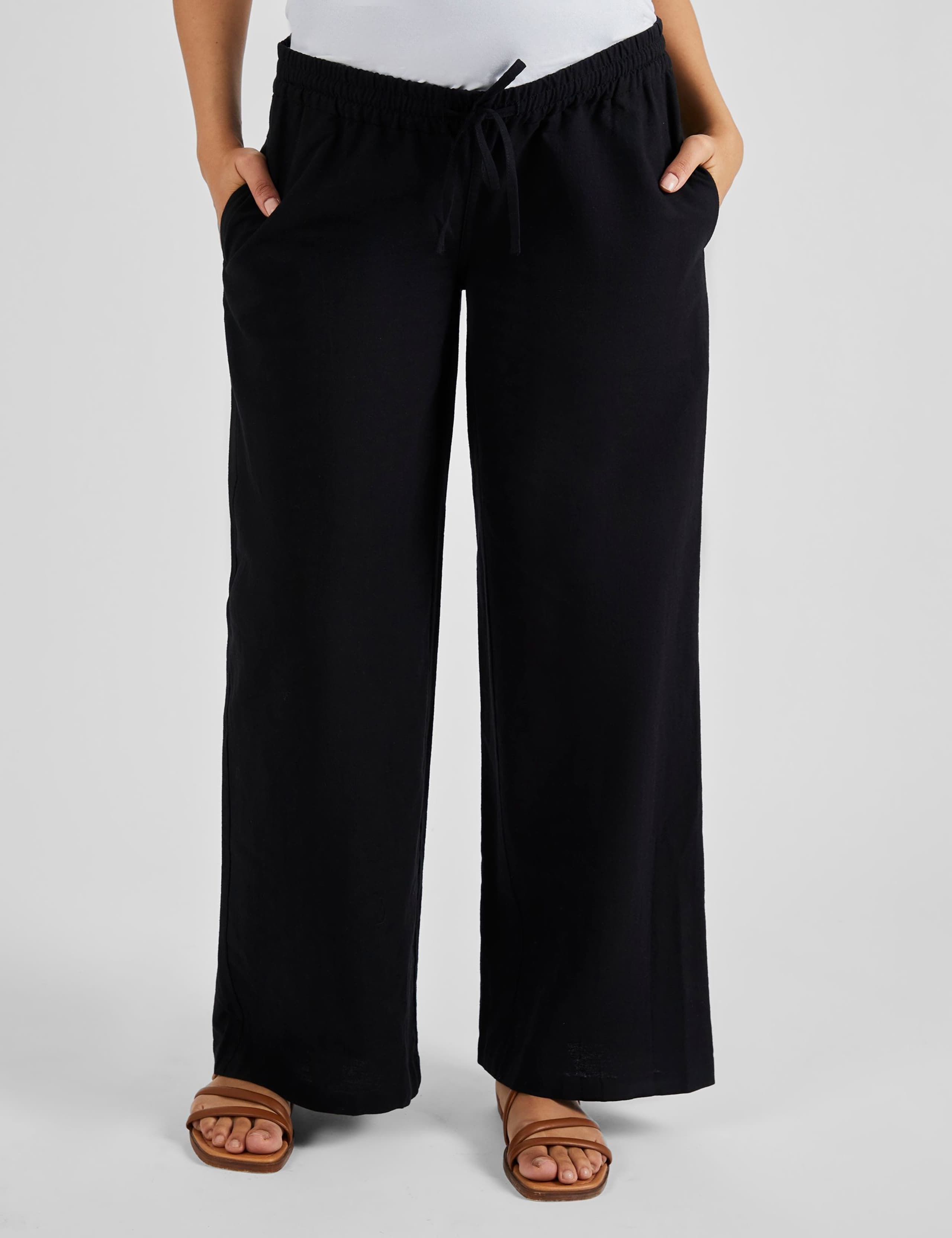 Maternity Cotton Rich Wide Leg Trousers 4 of 4
