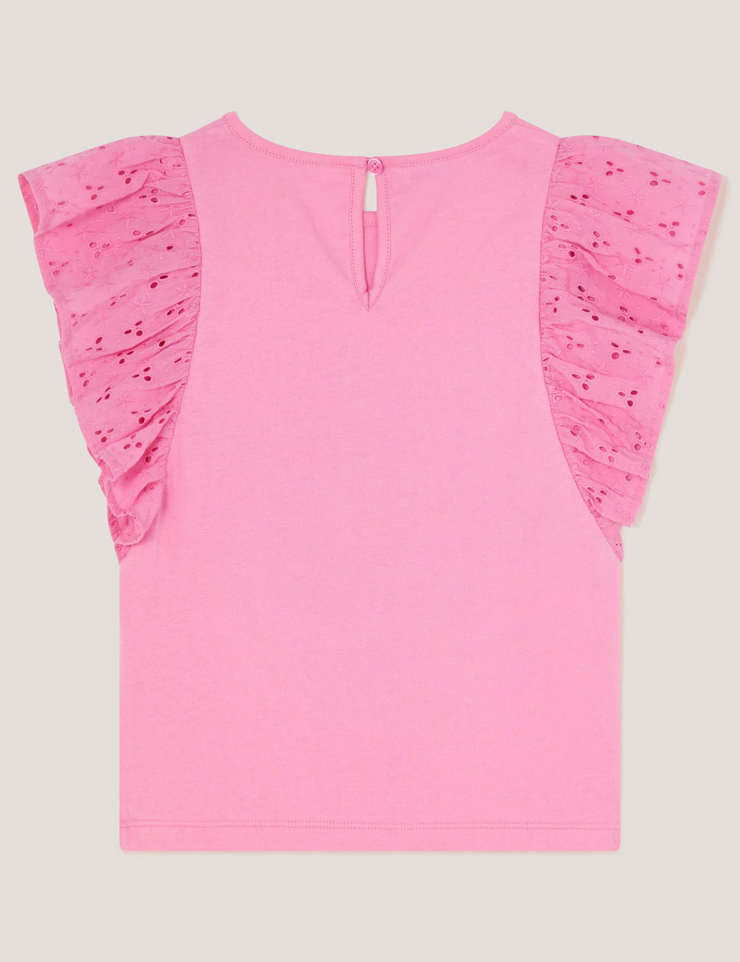 Pure Cotton Bouquet Broderie Frill Top (3-13 Yrs) 2 of 3