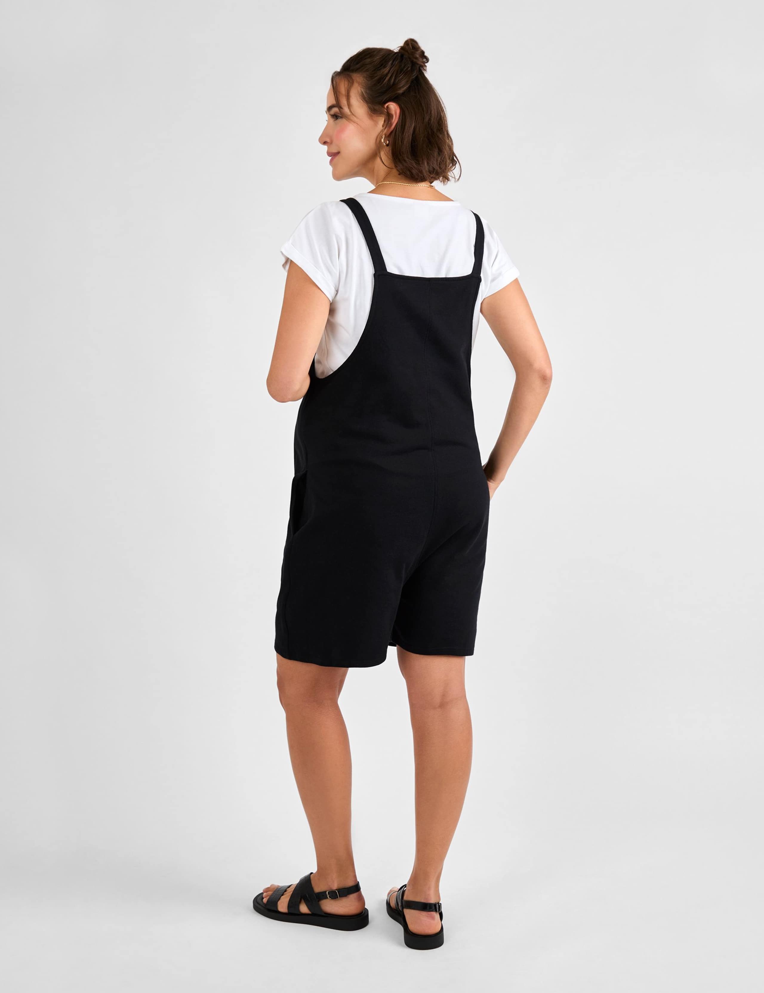 Maternity Pure Cotton Short Dungarees 4 of 4