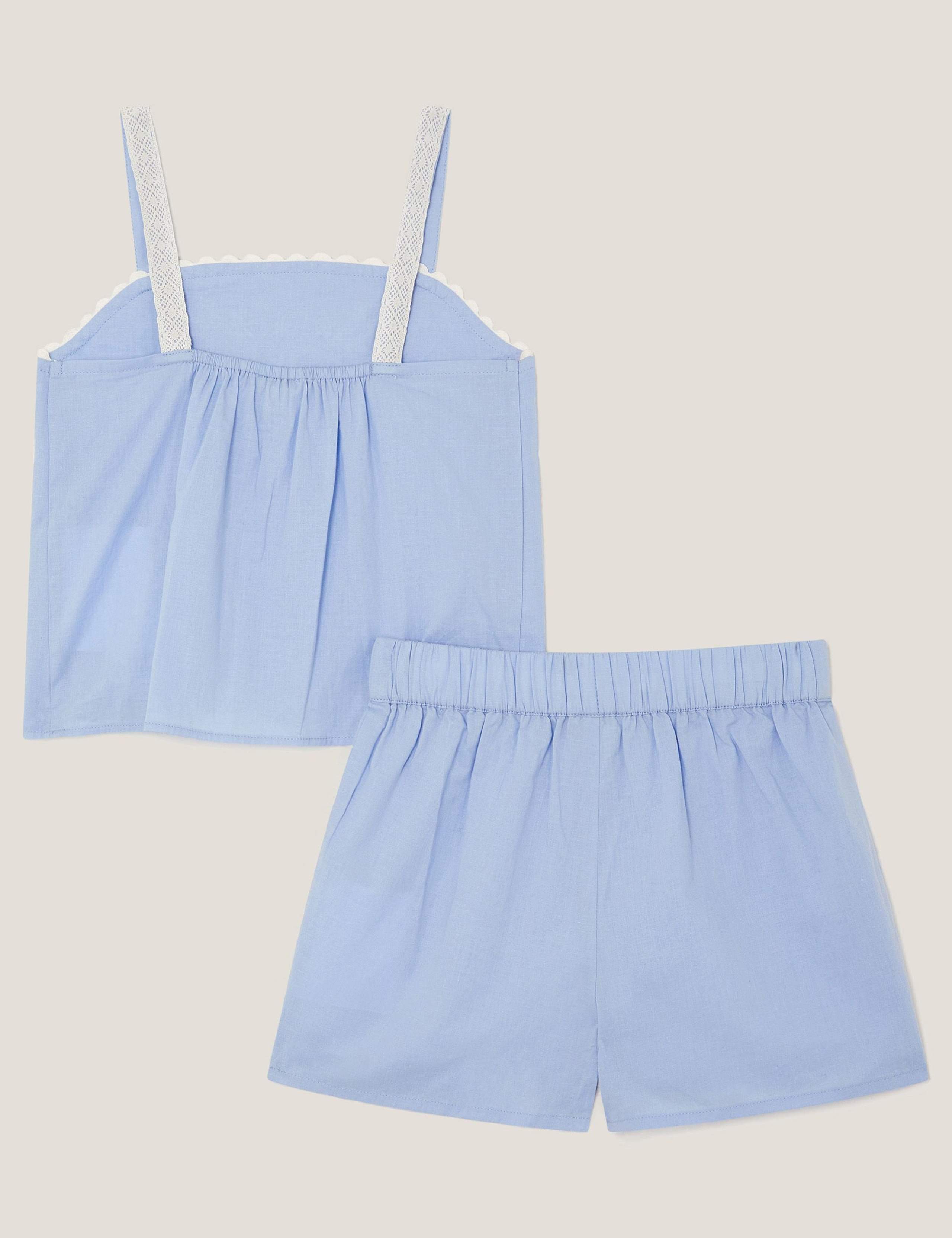 Pure Cotton Embroidered Short Pyjamas (2-13 Yrs) 2 of 3