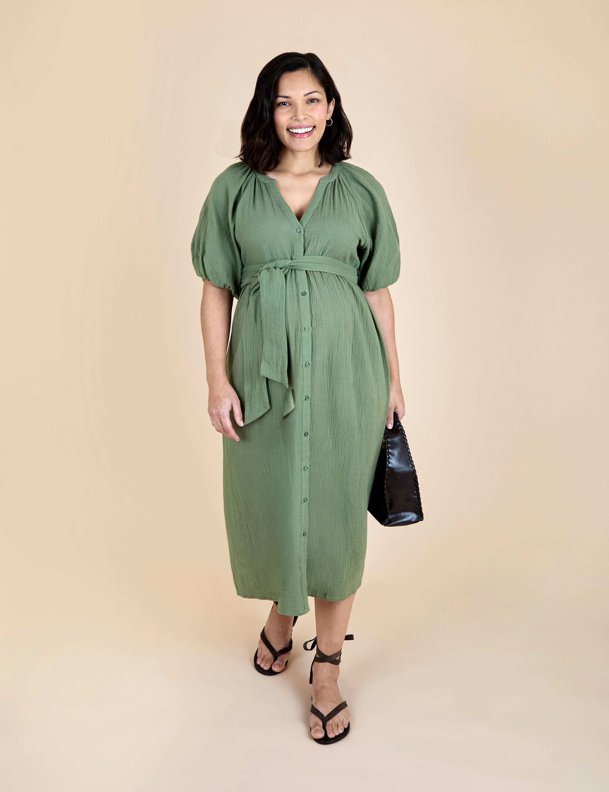 Maternity Pure Cotton Midi Shirt Dress 6 of 6