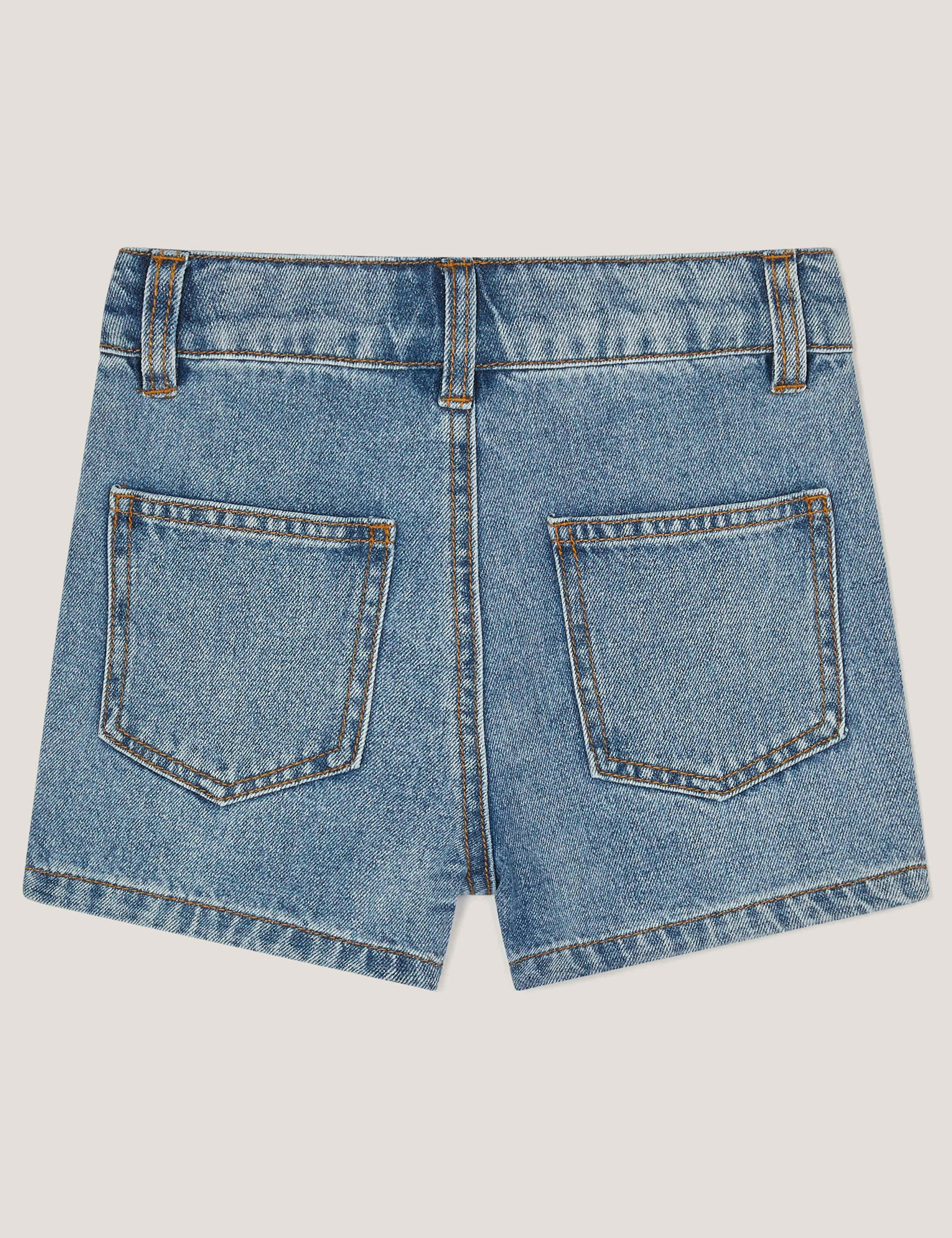 Denim Embroidered Shorts (3-13 Yrs) 2 of 3