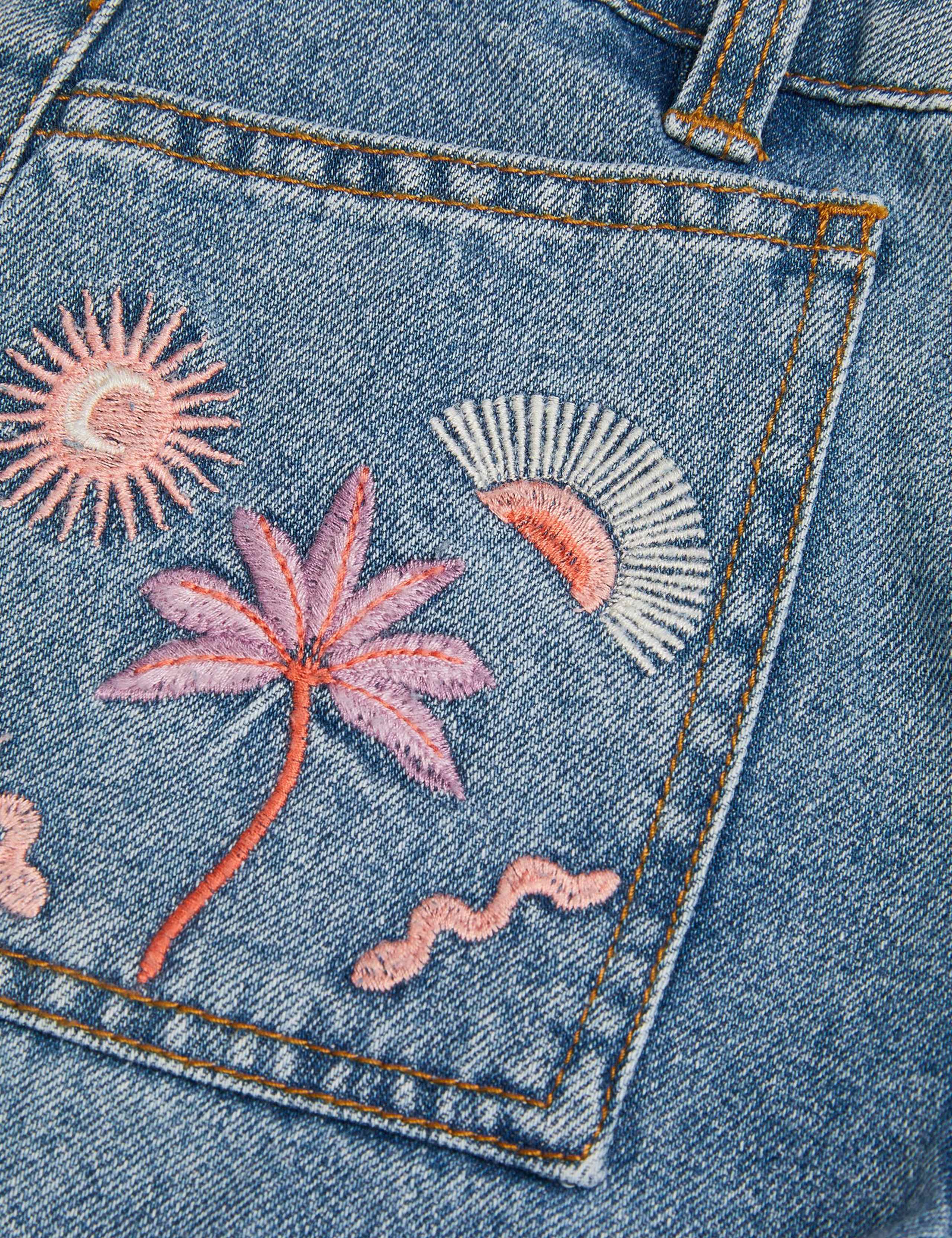 Denim Embroidered Shorts (3-13 Yrs) 3 of 3