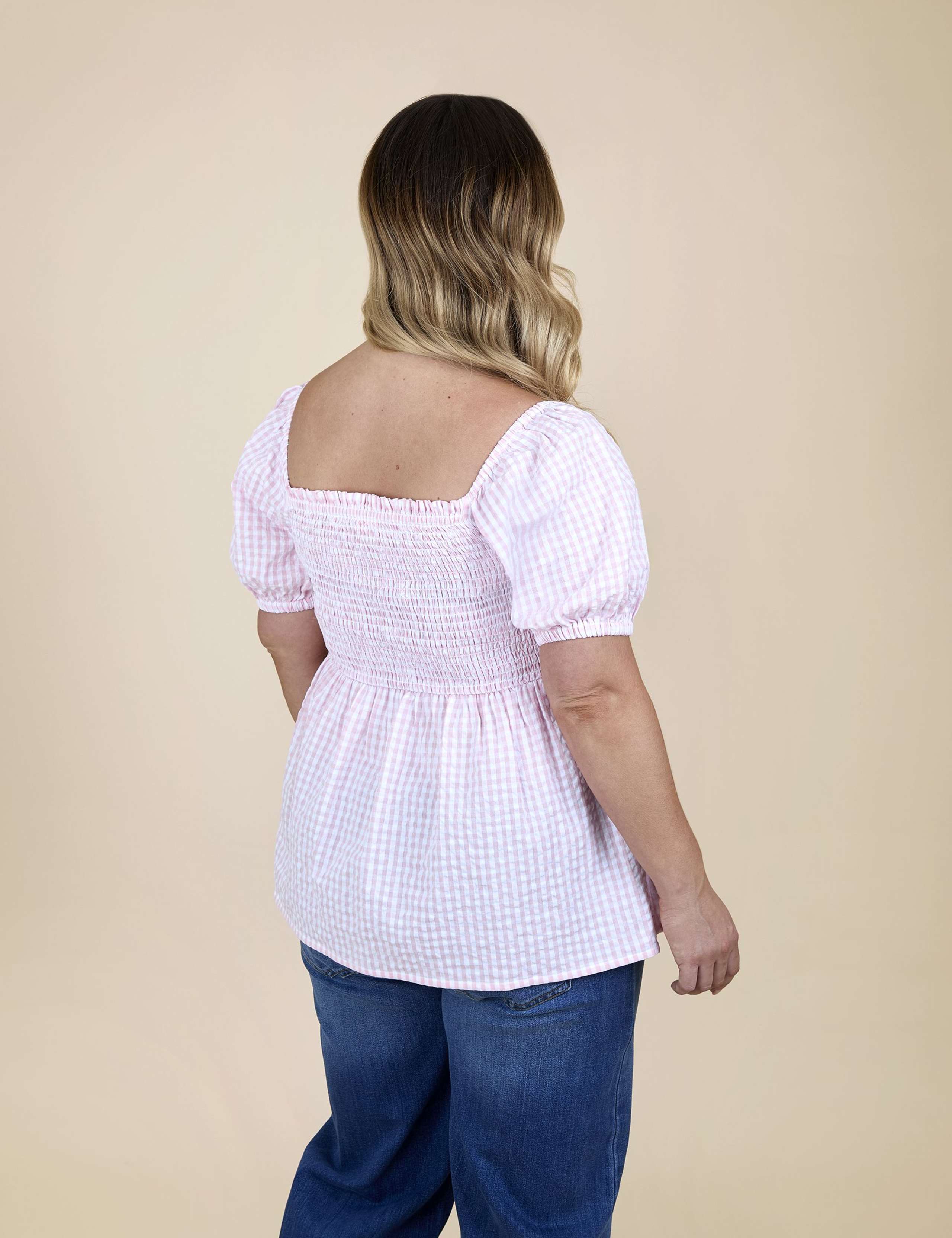 Maternity Pure Cotton Gingham Blouse 4 of 4